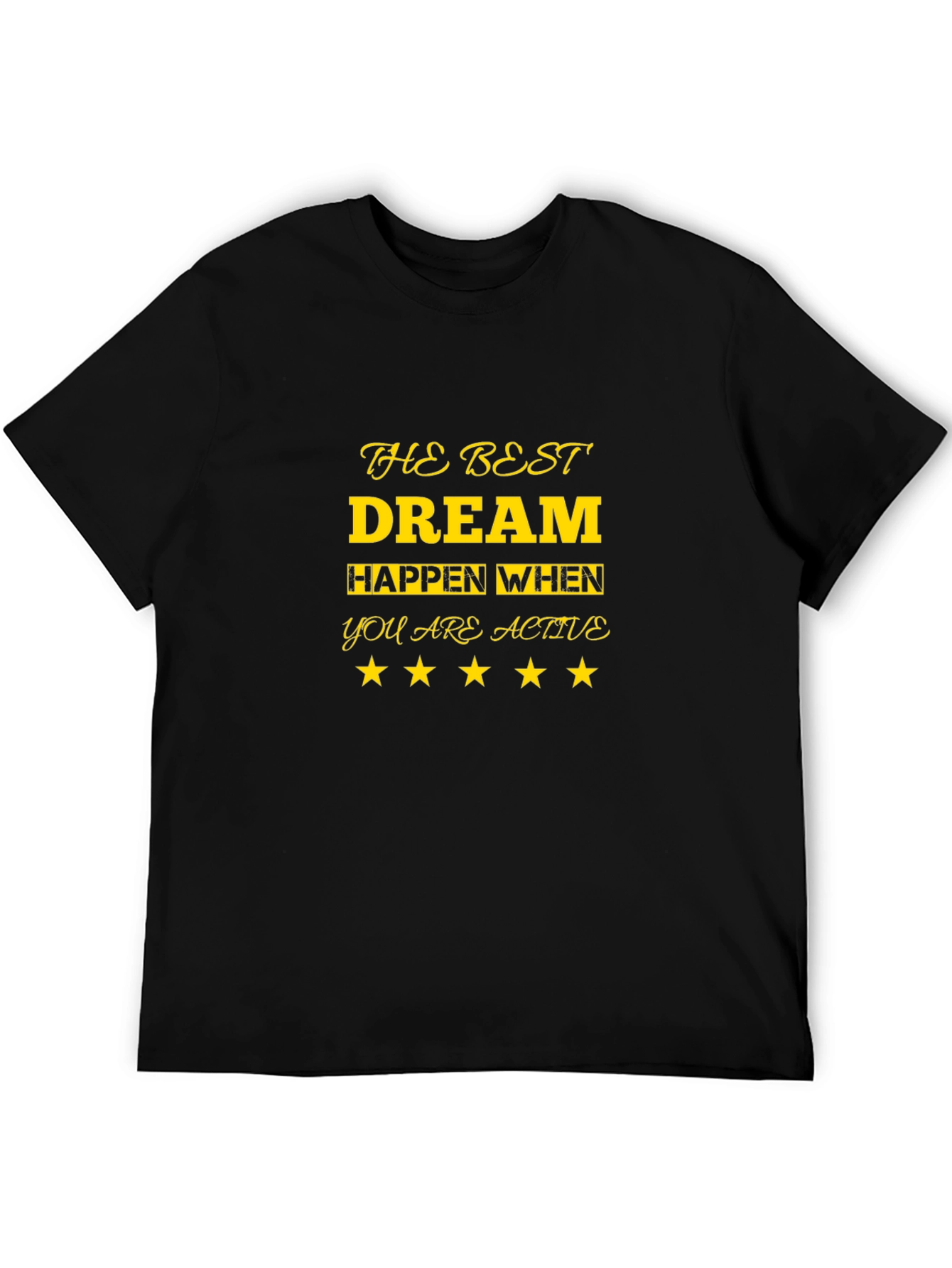Inspirational Dream Active Black T-Shirt