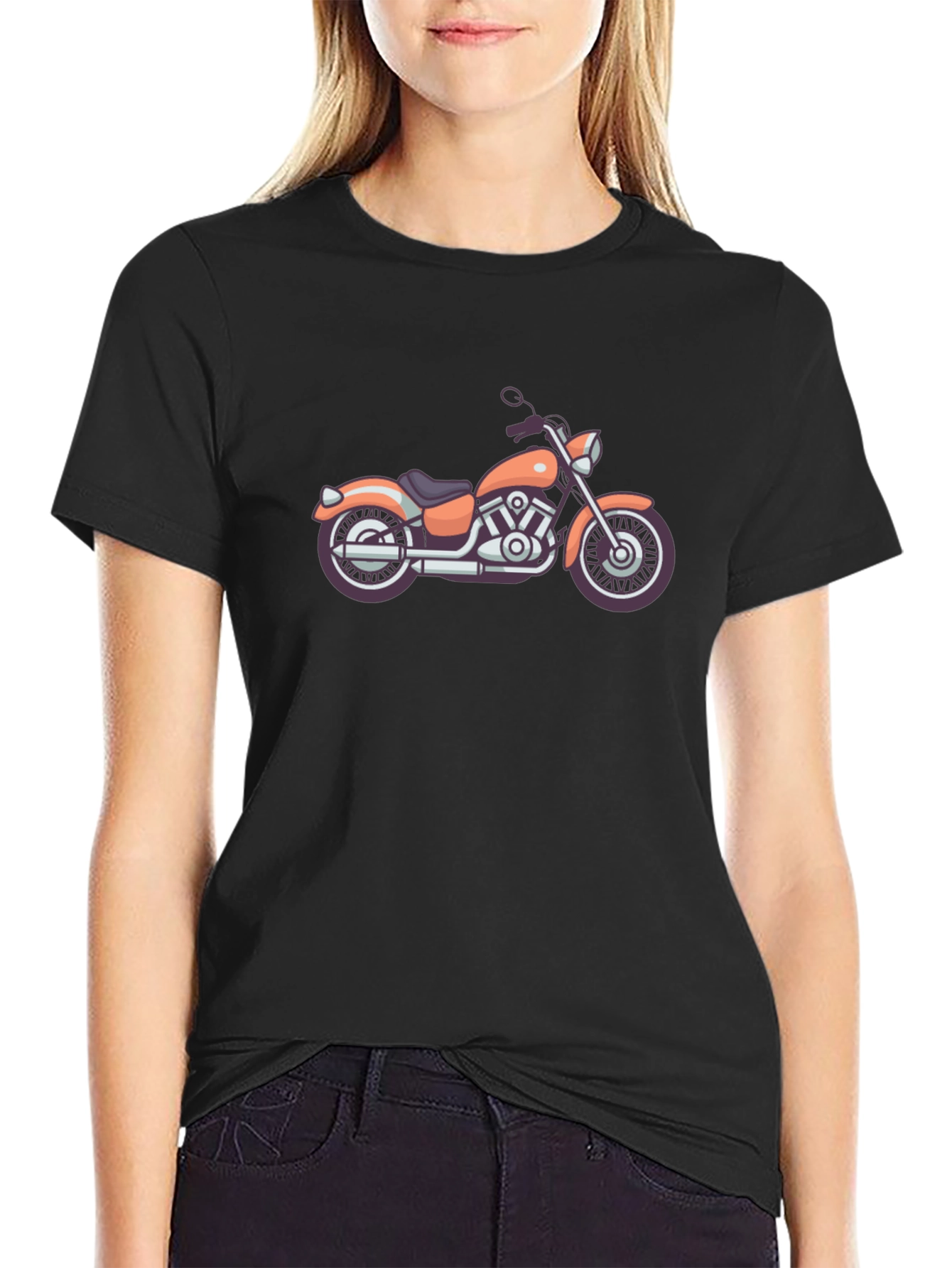 Motorcycle Graphic Mens Black T-Shirt