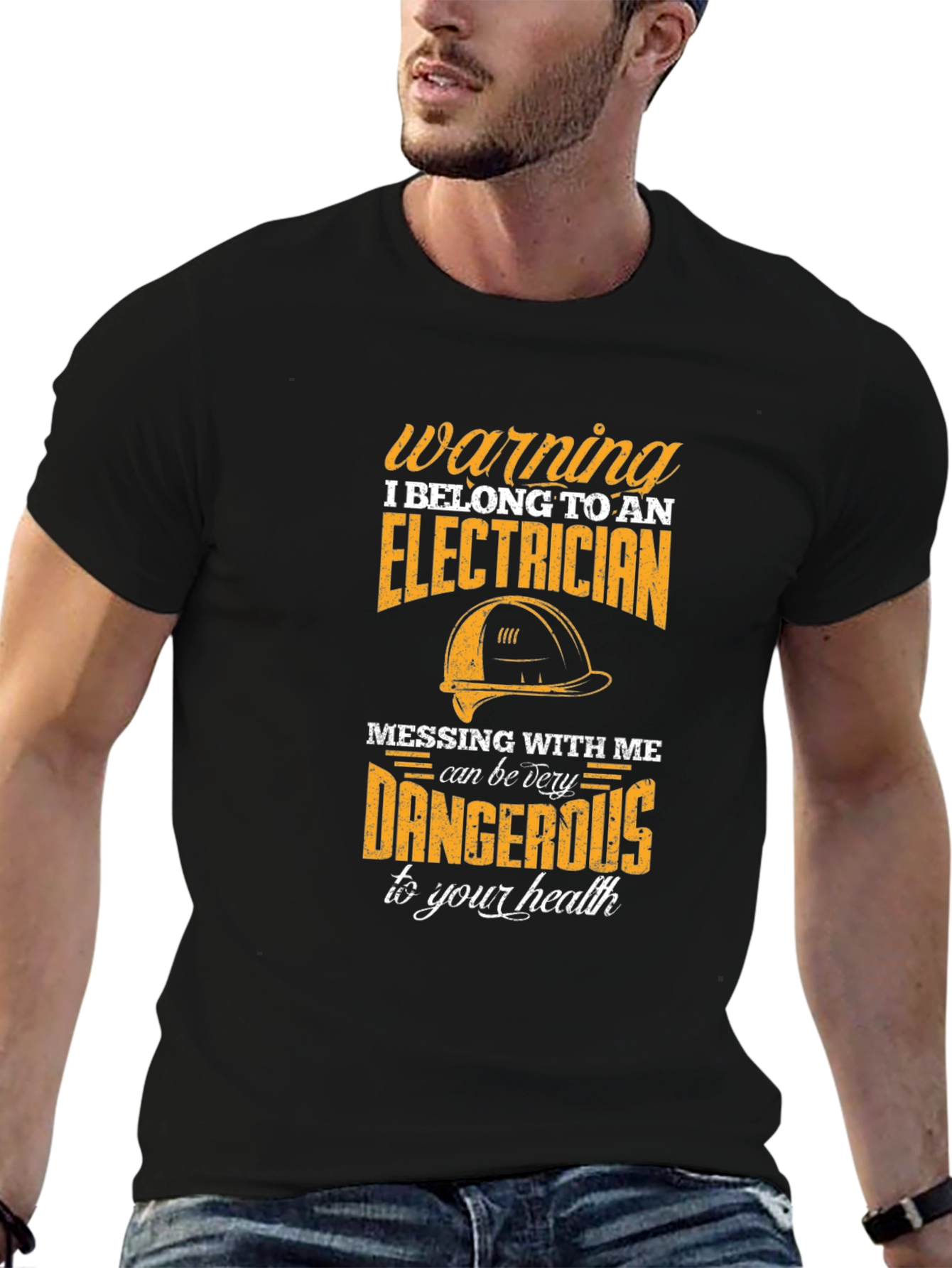 Electrician Warning T-Shirt - Funny Bold Design