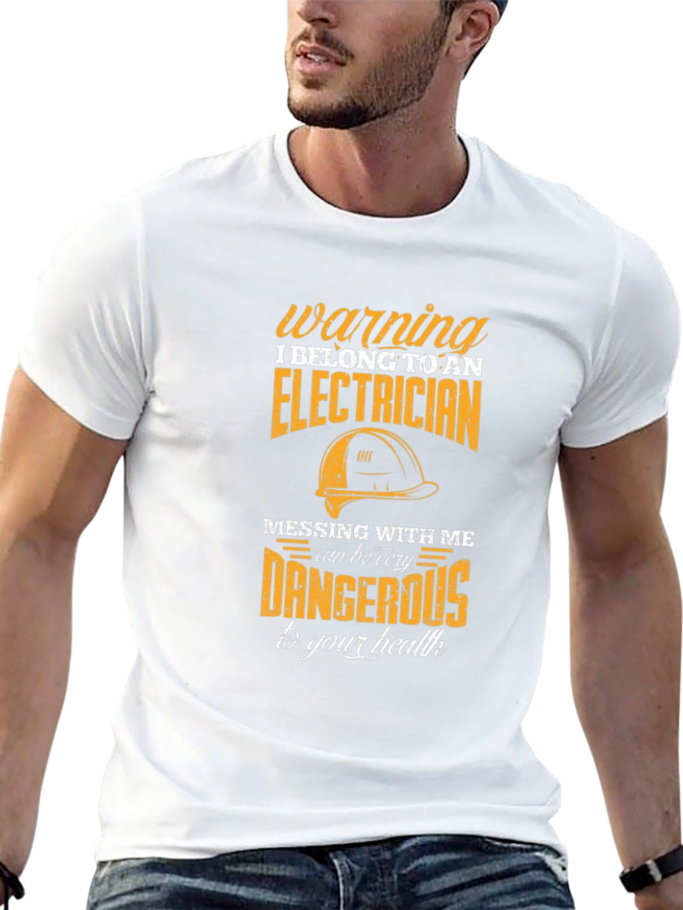 Electrician Warning T-Shirt - Funny Bold Design