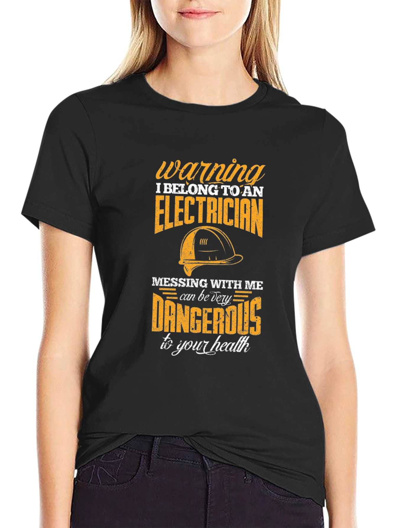 Electrician Warning T-Shirt - Funny Bold Design