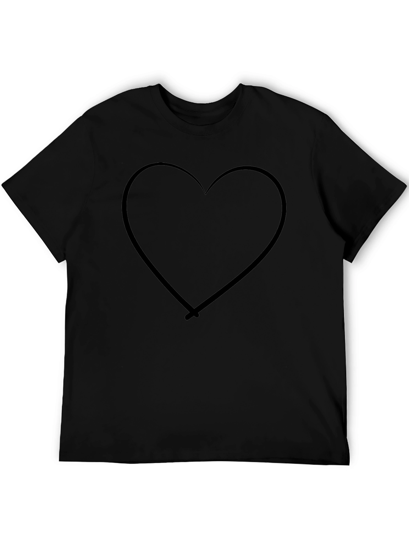Heart Graphic Black T-Shirt