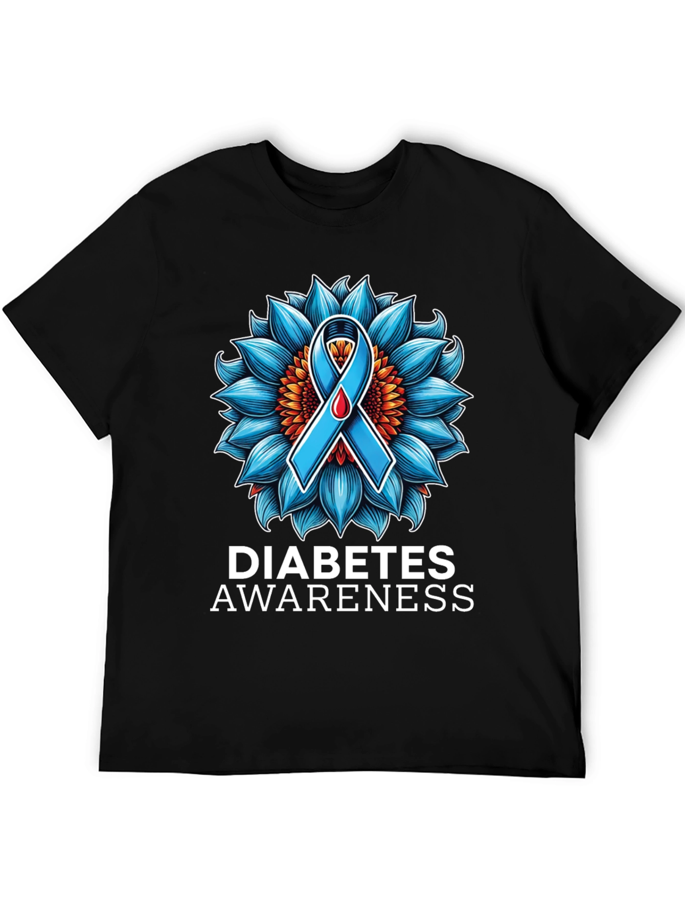 Diabetes Awareness Sunflower Ribbon T-Shirt