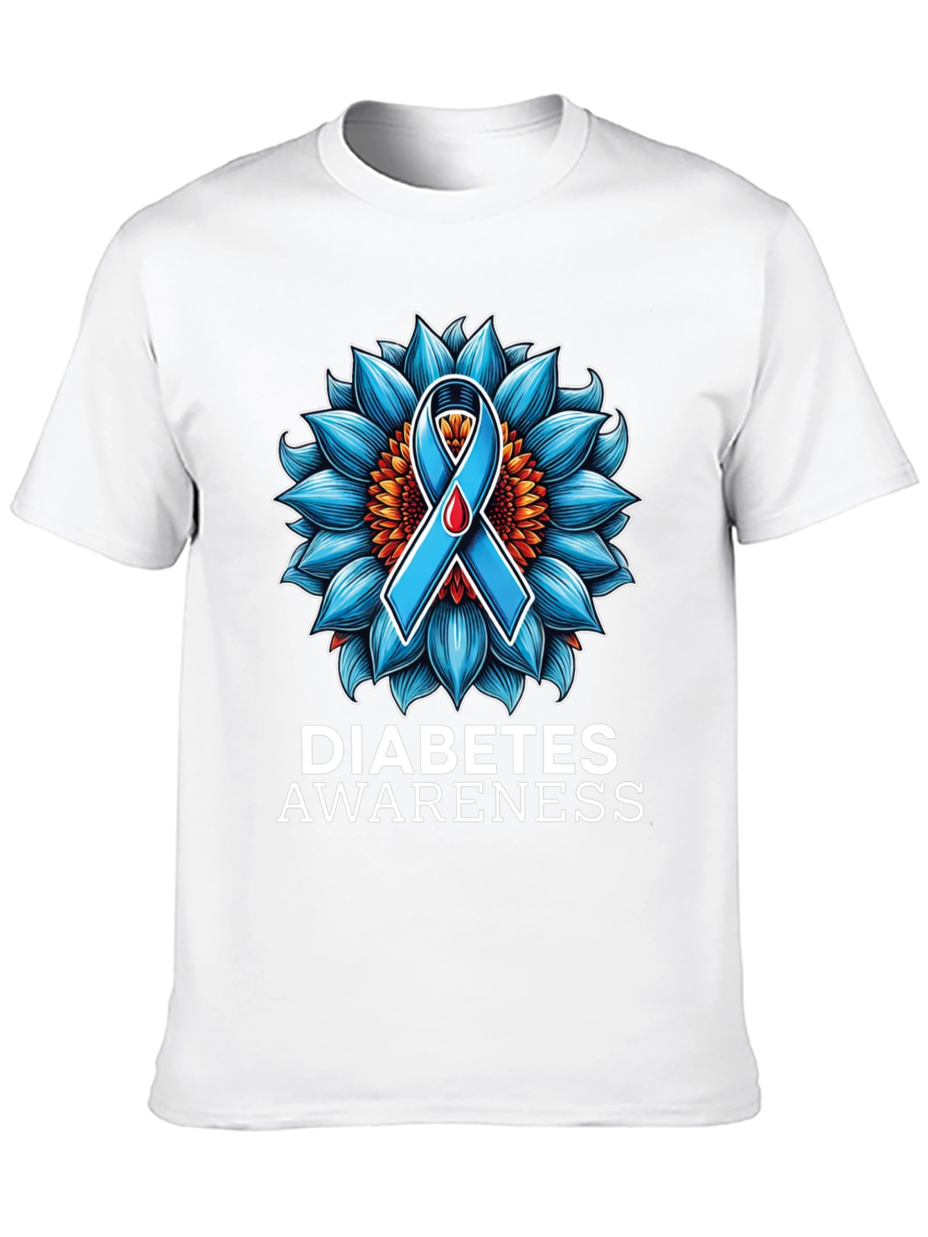 Diabetes Awareness Sunflower Ribbon T-Shirt