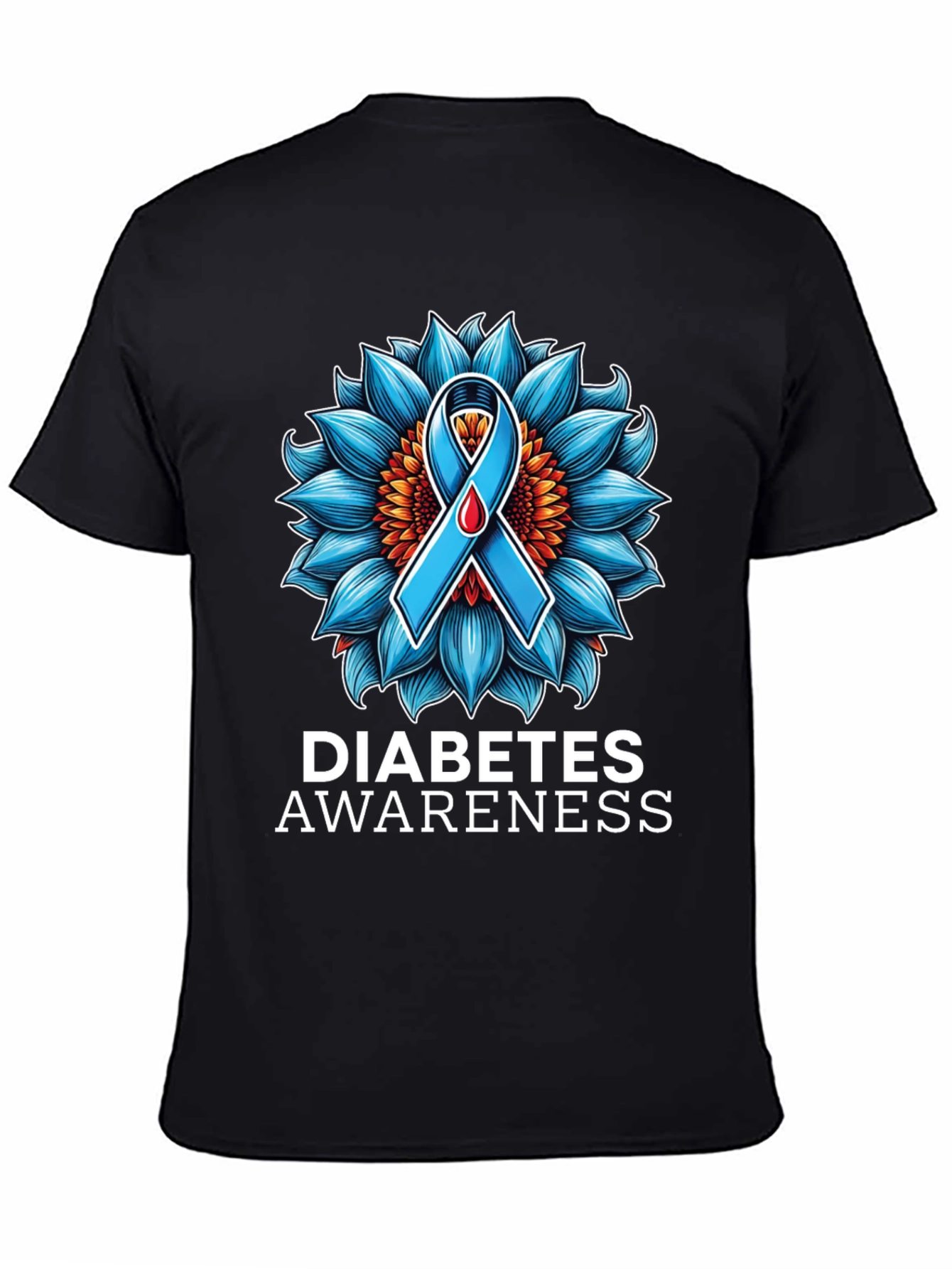 Diabetes Awareness Sunflower Ribbon T-Shirt