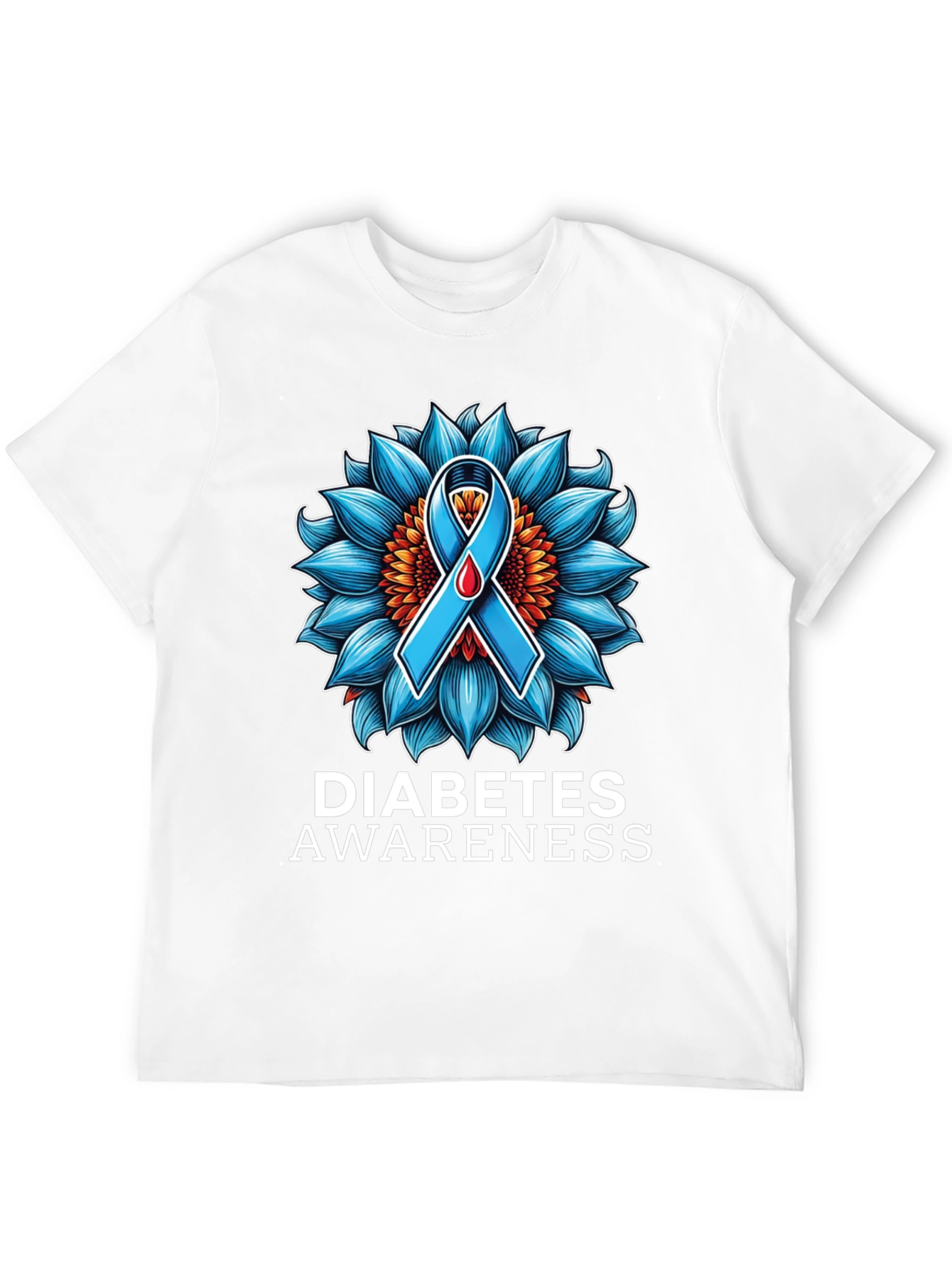 Diabetes Awareness Sunflower Ribbon T-Shirt
