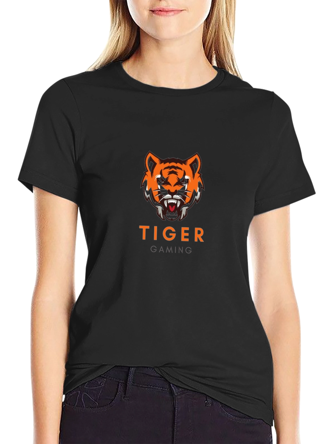 Tiger Gaming Graphic Black T-Shirt