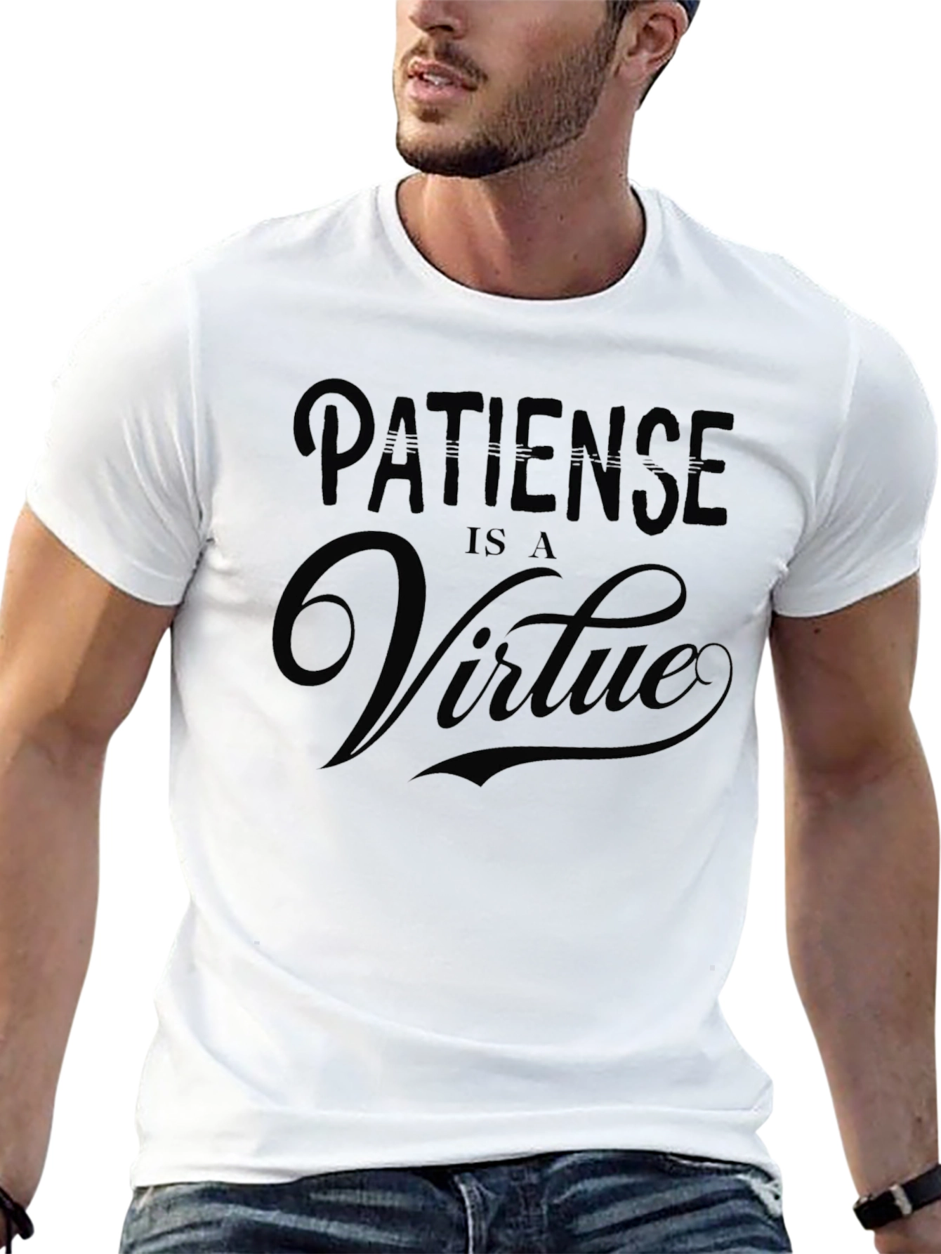 Patience is a Virtue Black T-Shirt