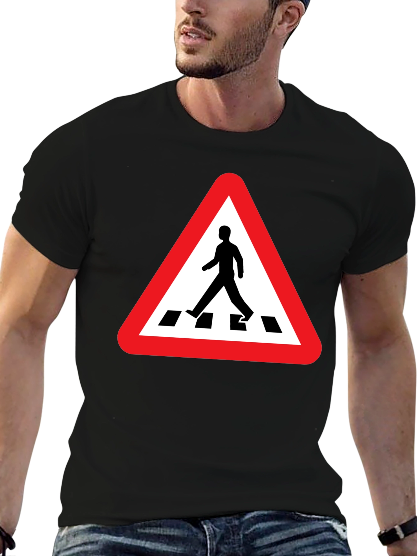 Pedestrian Crossing Black T-Shirt