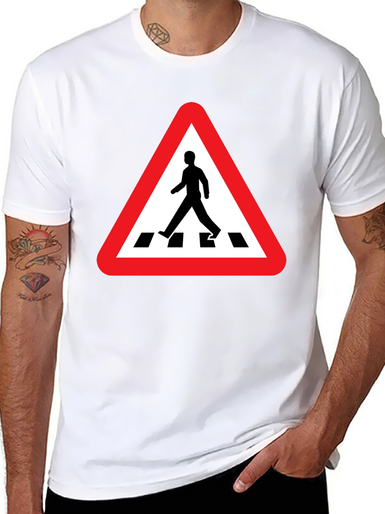 Pedestrian Crossing Black T-Shirt