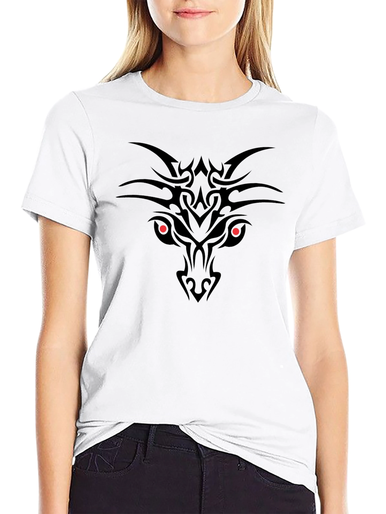 Dragon Eye Tribal Black T-Shirt