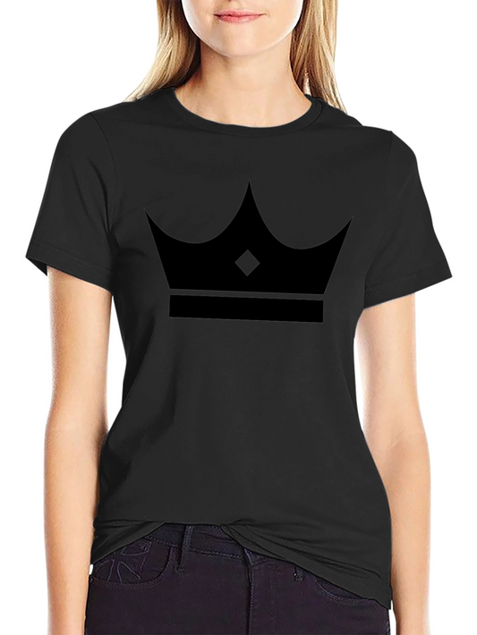 King Crown Graphic Tee - Black Cotton Casual T-Shirt