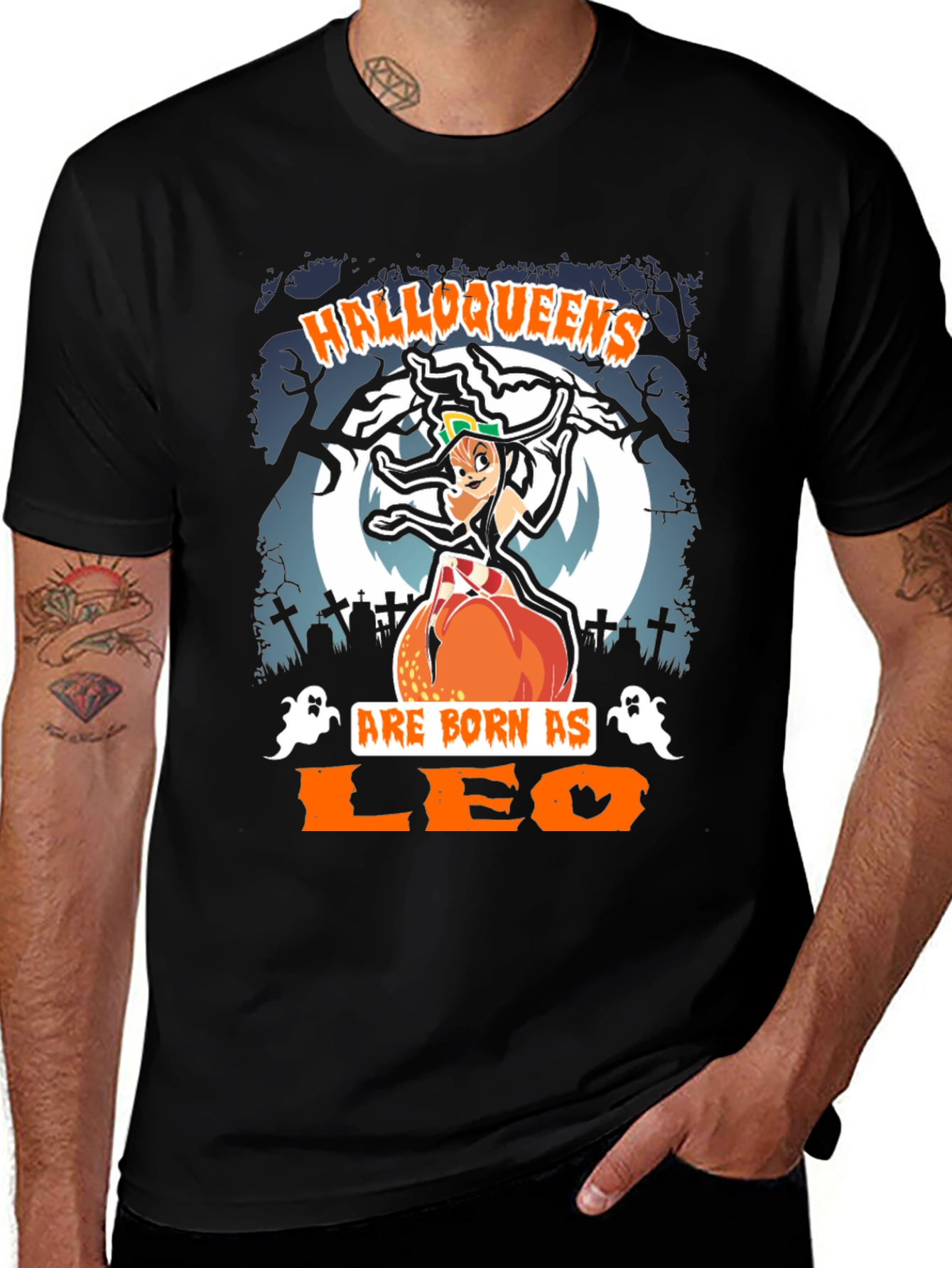 Halloqueens Leo T-Shirt: Halloween Zodiac Tee