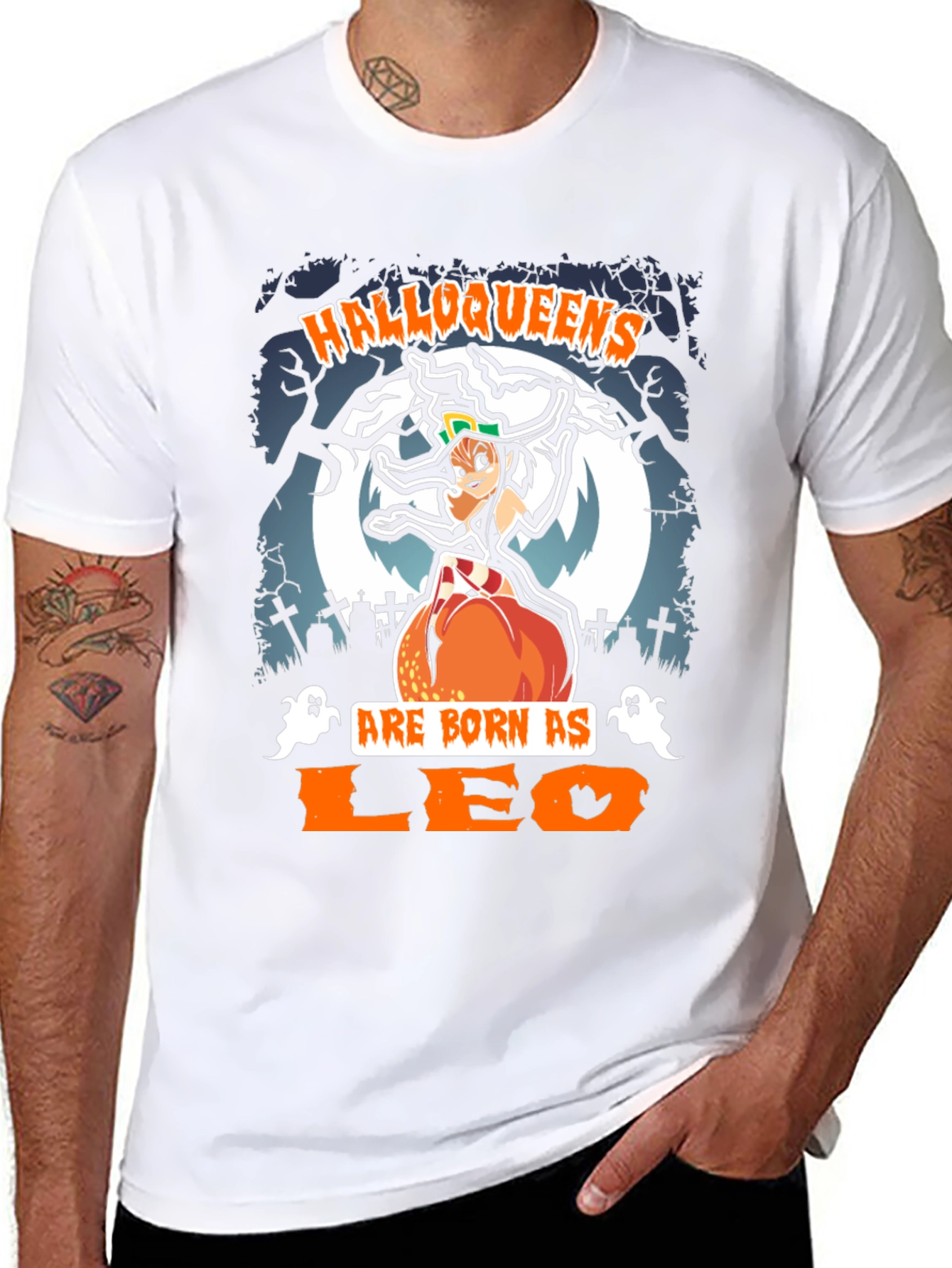 Halloqueens Leo T-Shirt: Halloween Zodiac Tee