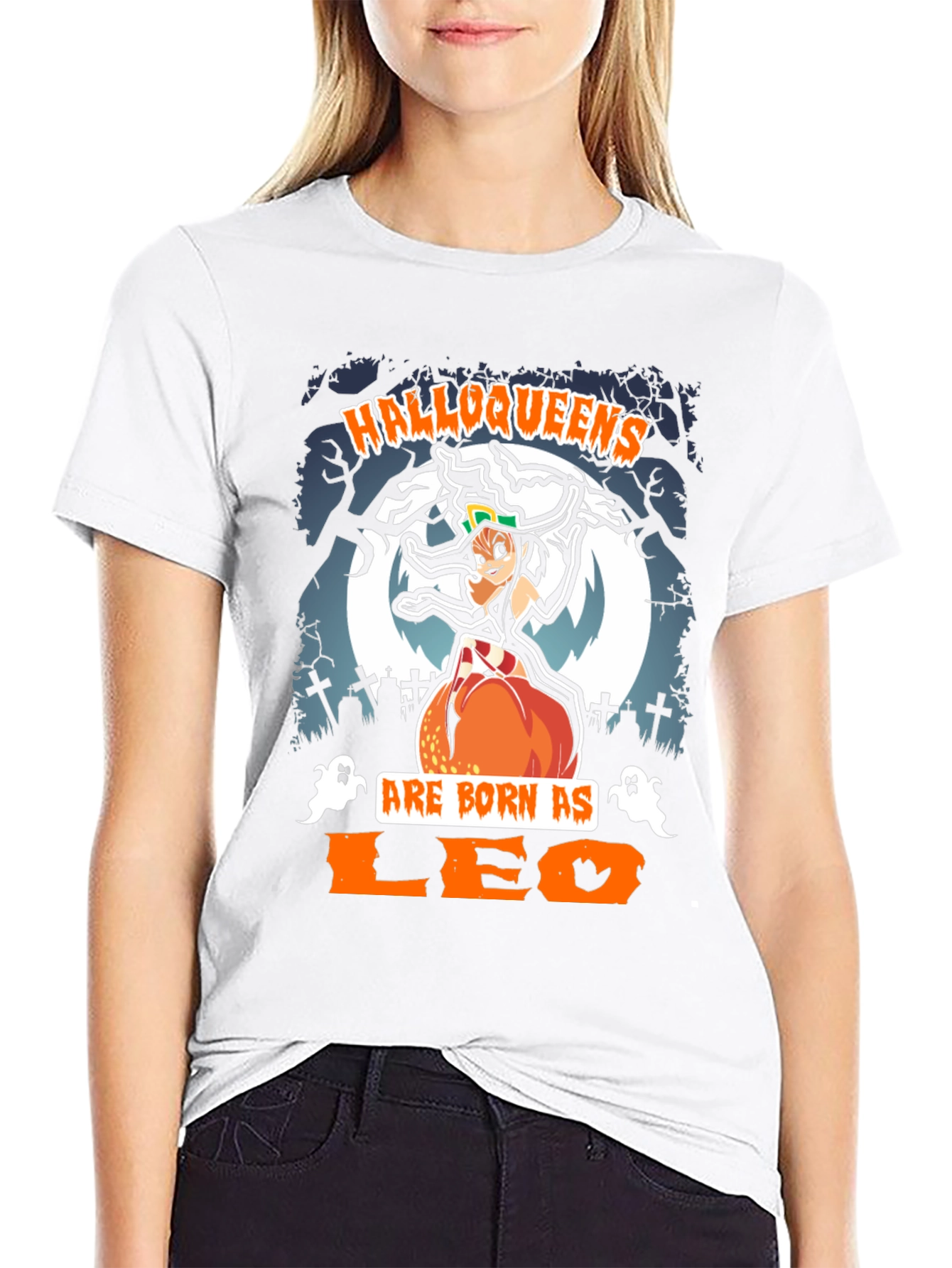 Halloqueens Leo T-Shirt: Halloween Zodiac Tee