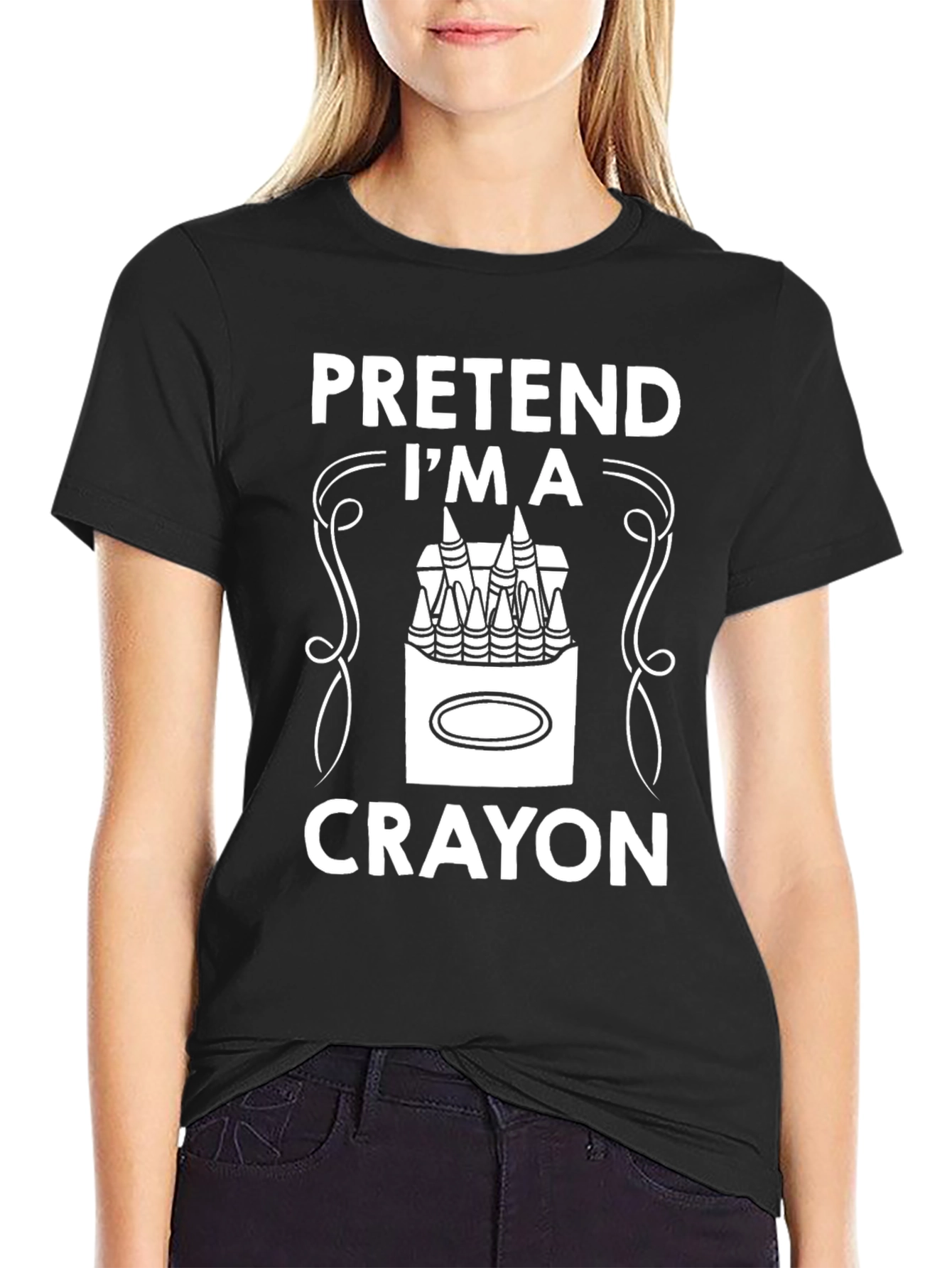 Pretend Im A Crayon - Funny Costume Party T-Shirt