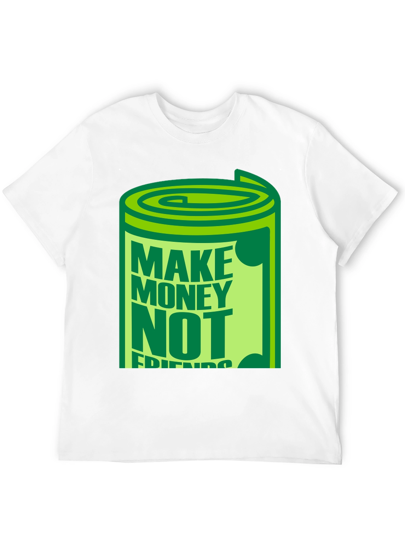 Make Money Not Friends Black Graphic T-Shirt