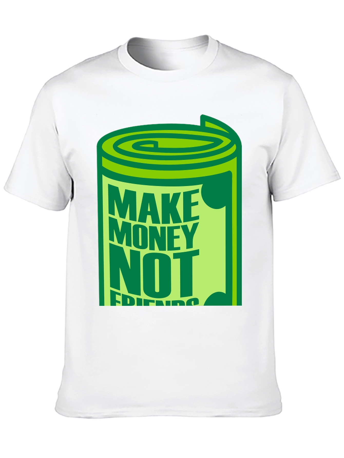 Make Money Not Friends Black Graphic T-Shirt