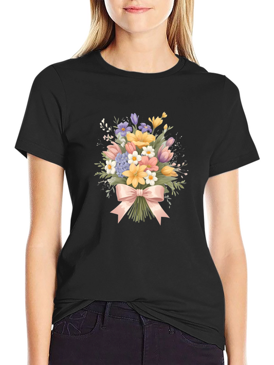 Floral Bouquet Graphic Tee - Stylish & Comfortable