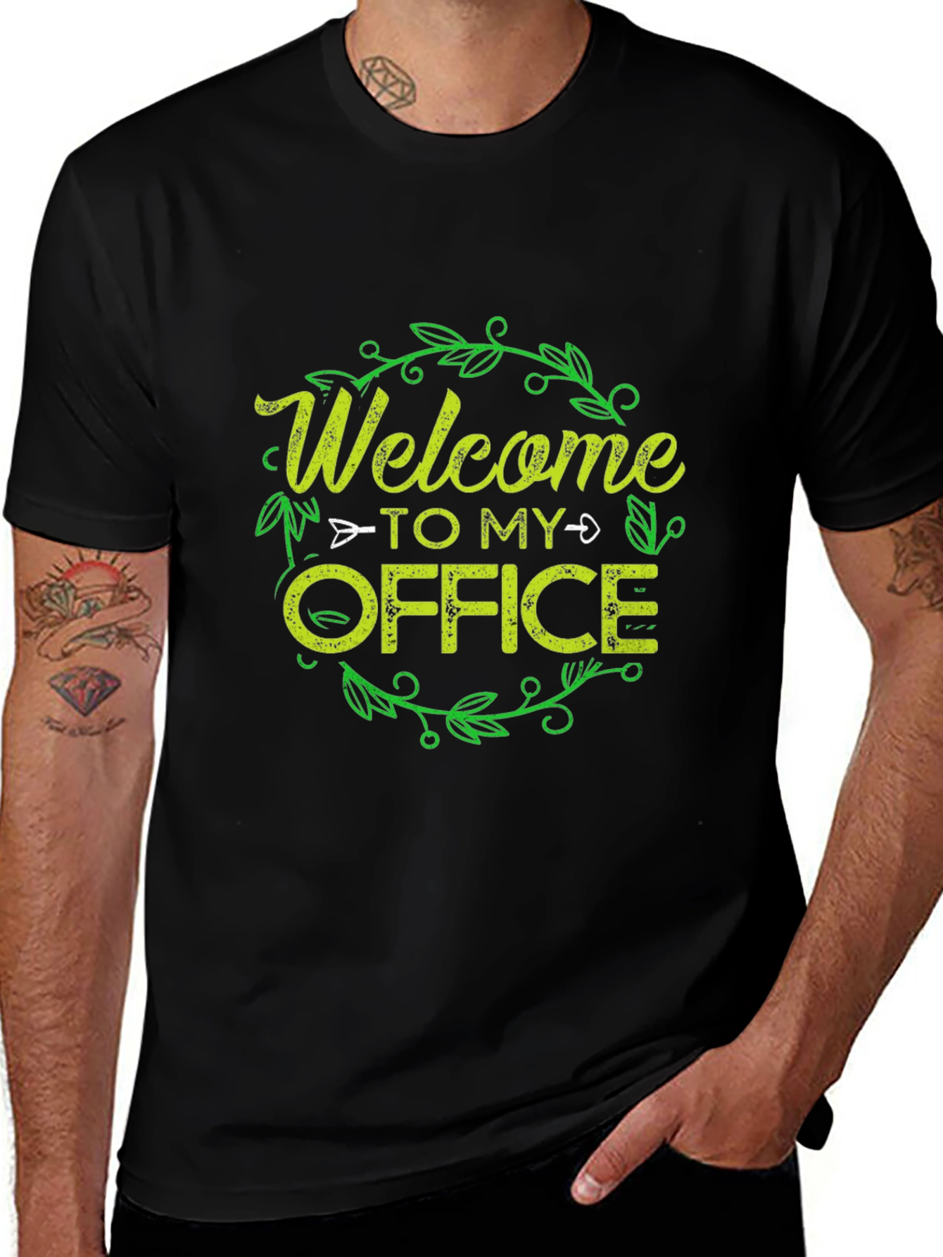 Welcome to My Office Graphic Tee - Black