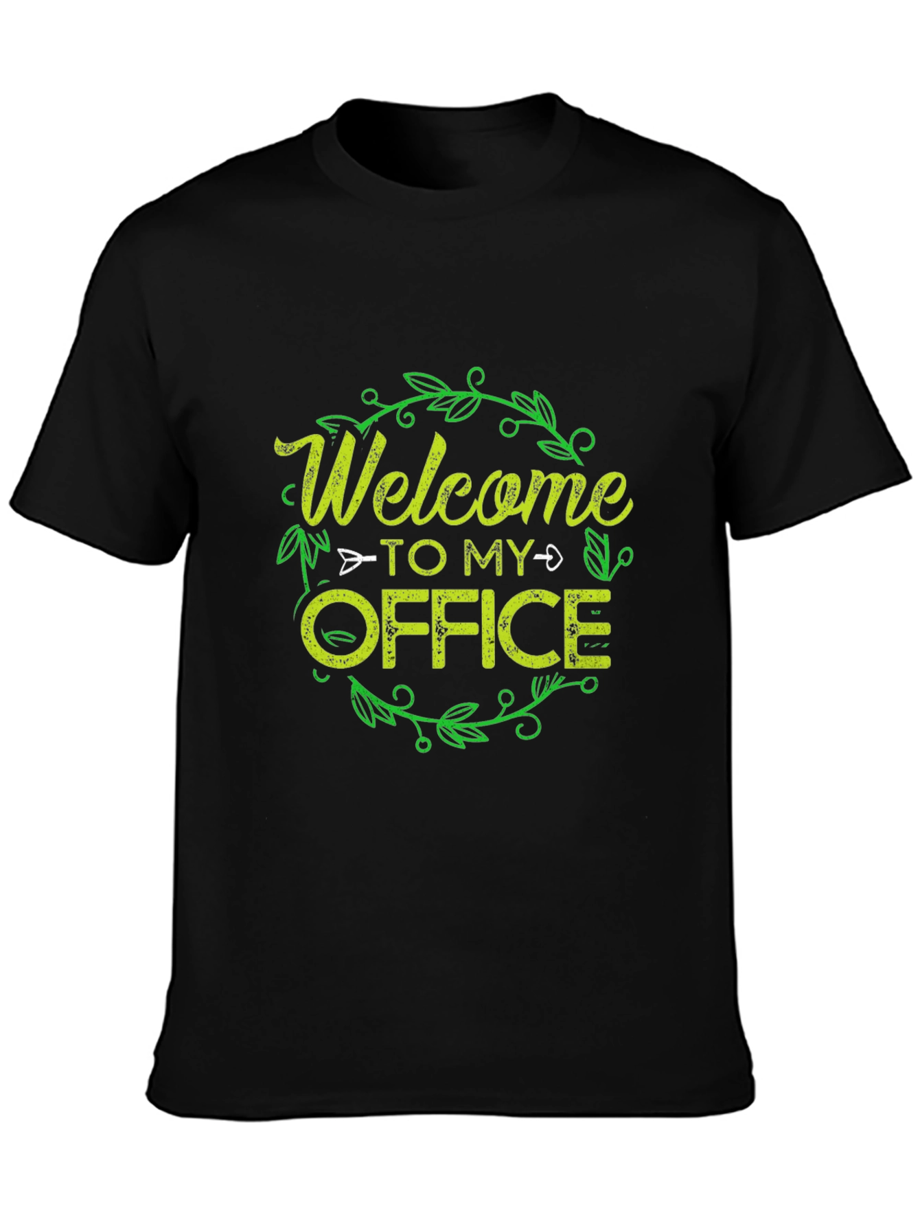 Welcome to My Office Graphic Tee - Black