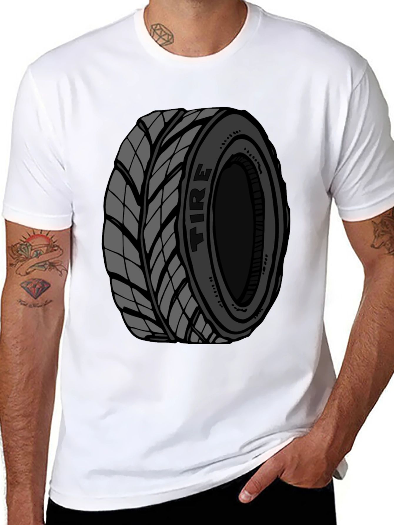 Tire Graphic Black T-Shirt
