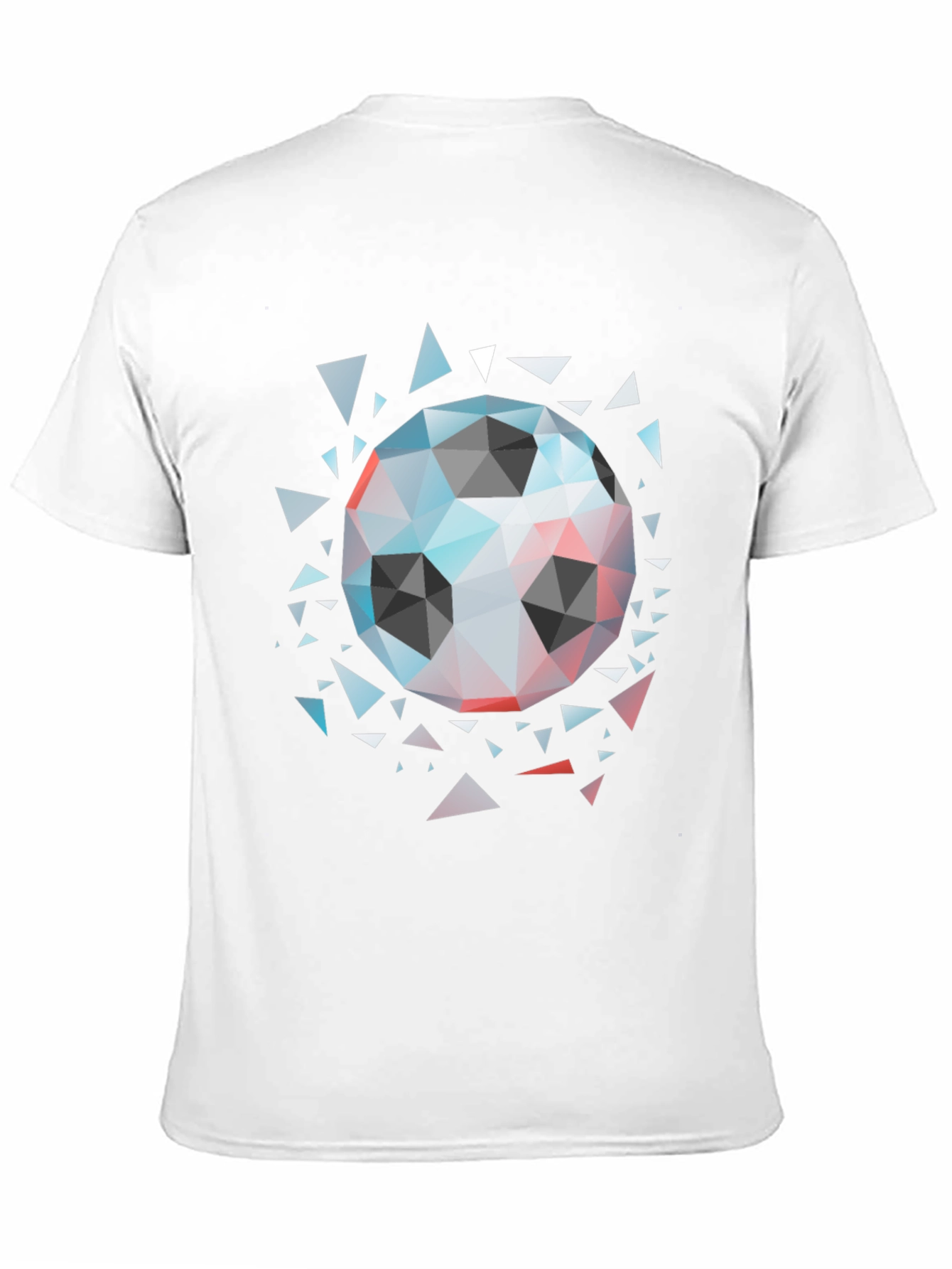 Geometric Soccer Ball Graphic Tee - Modern Mens Shirt
