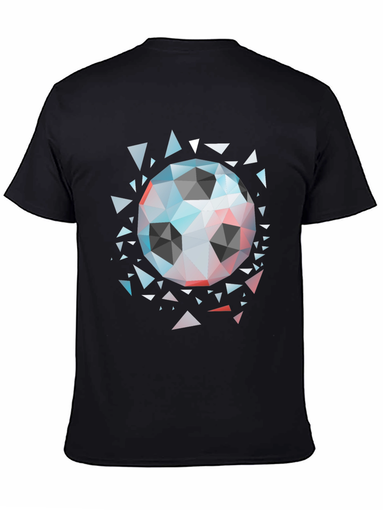Geometric Soccer Ball Graphic Tee - Modern Mens Shirt
