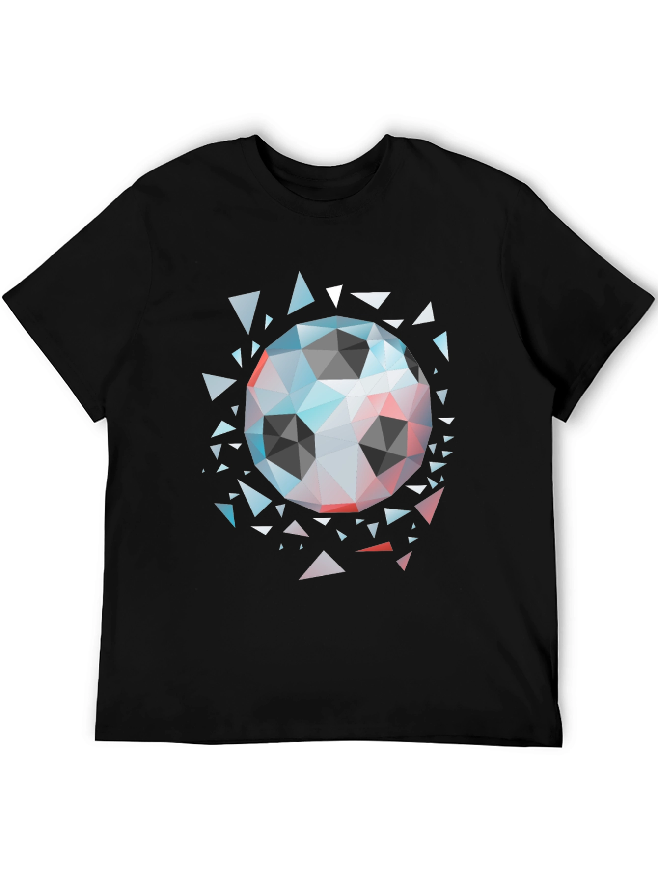 Geometric Soccer Ball Graphic Tee - Modern Mens Shirt