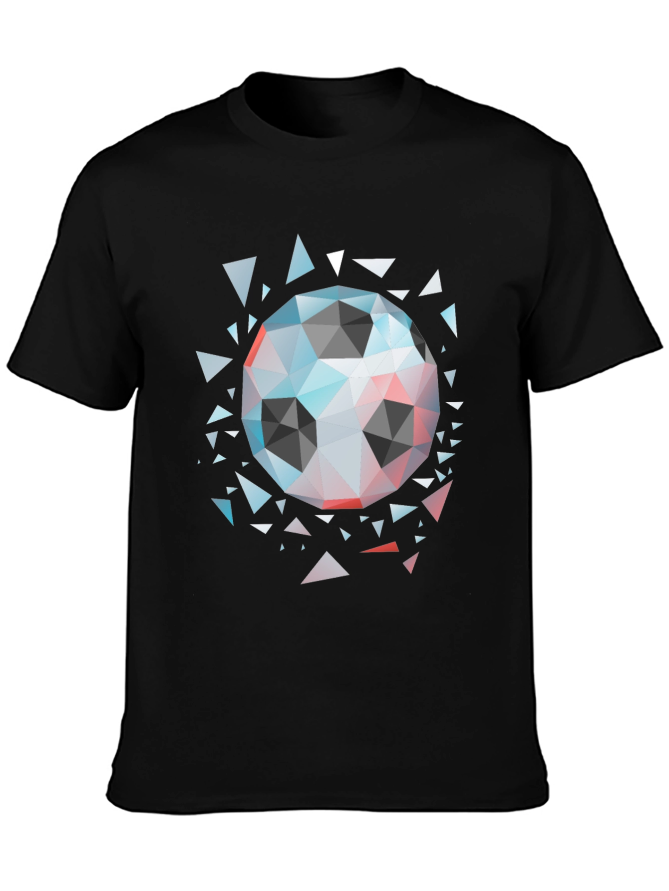 Geometric Soccer Ball Graphic Tee - Modern Mens Shirt