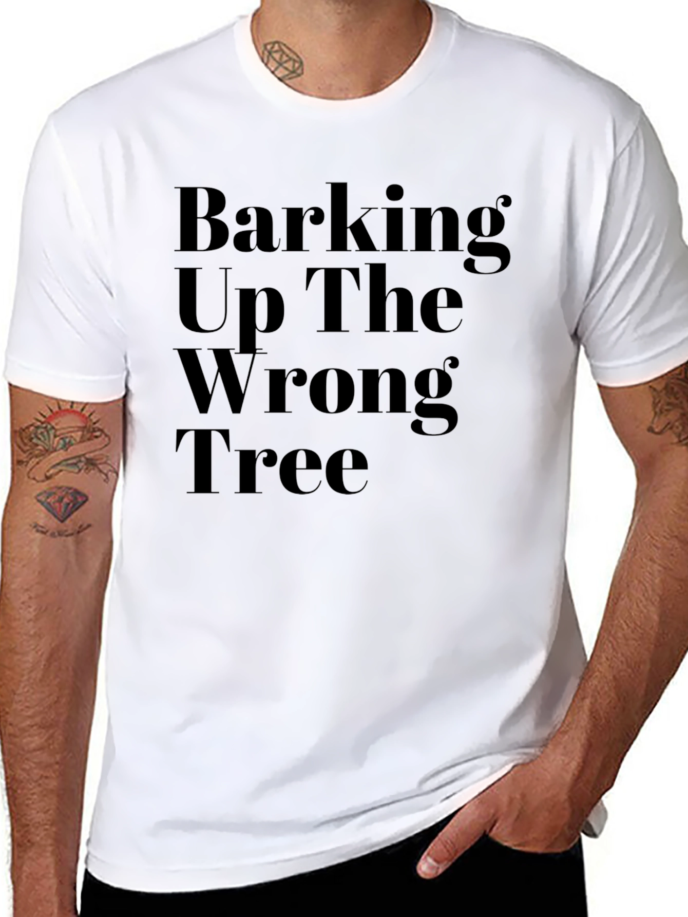Barking Up The Wrong Tree Graphic Tee - Black