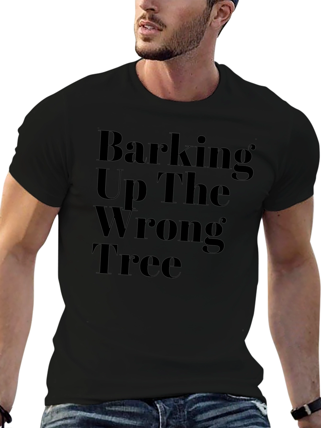 Barking Up The Wrong Tree Graphic Tee - Black