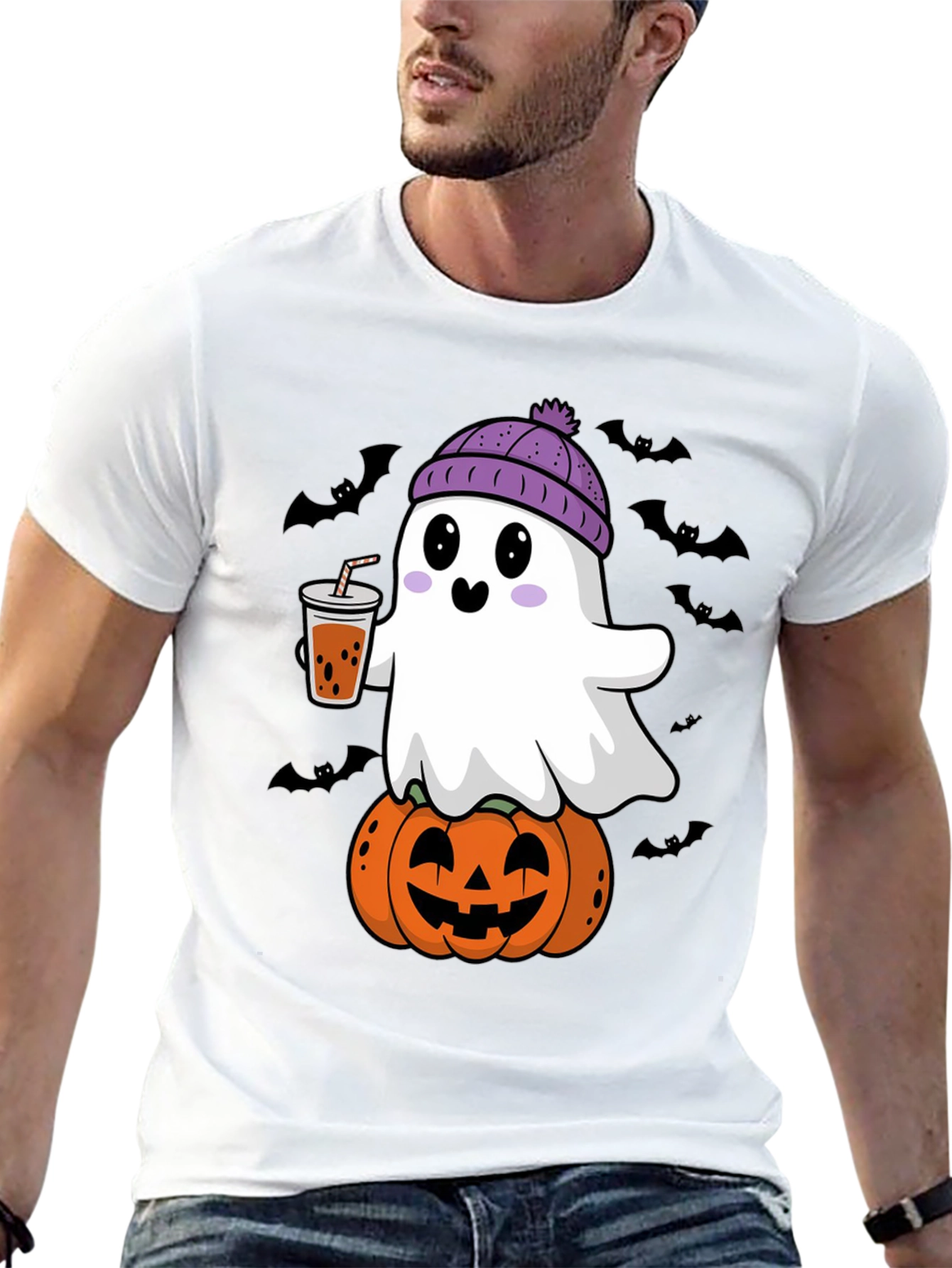 Halloween Ghost Pumpkin T-Shirt