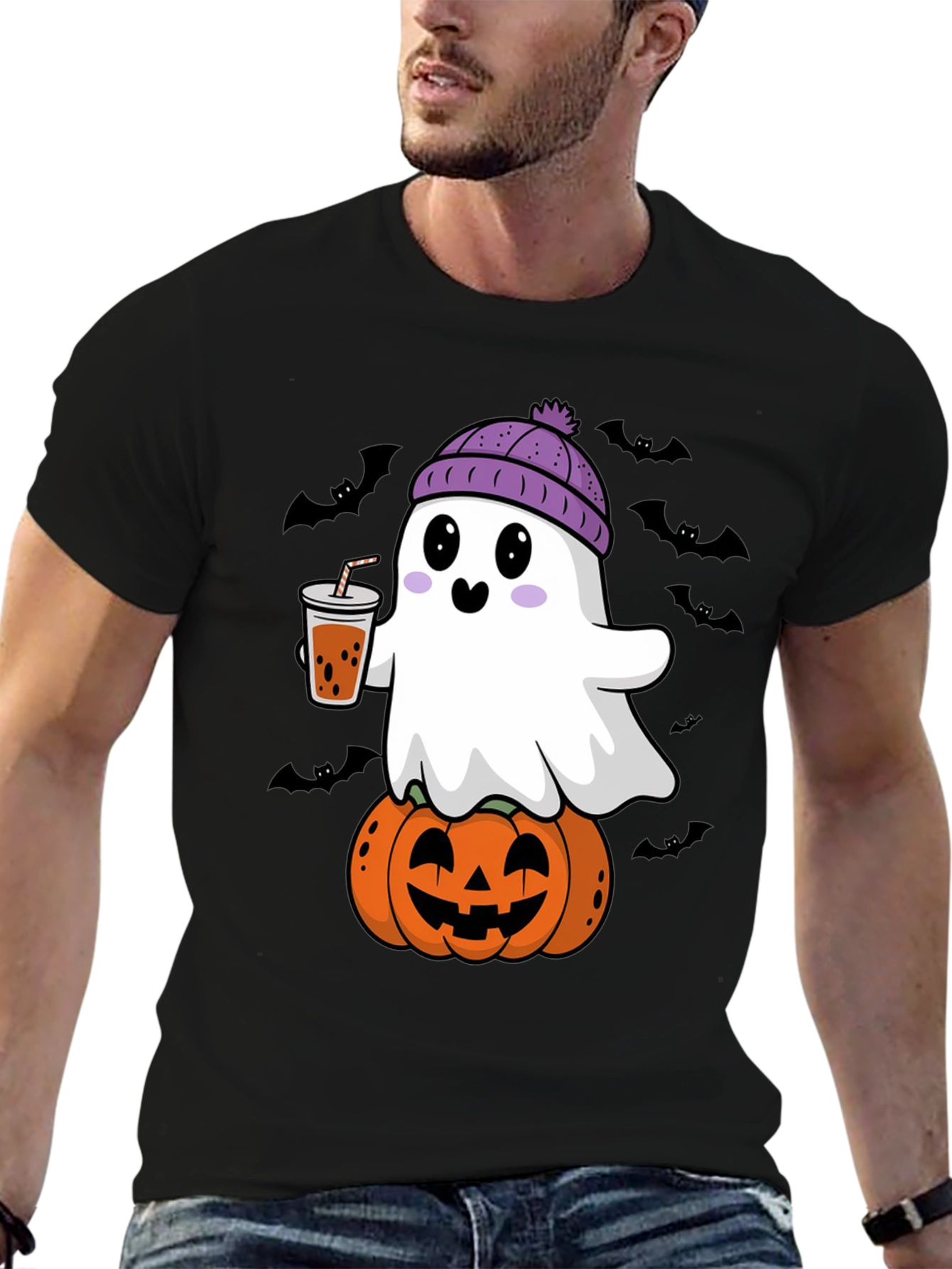 Halloween Ghost Pumpkin T-Shirt