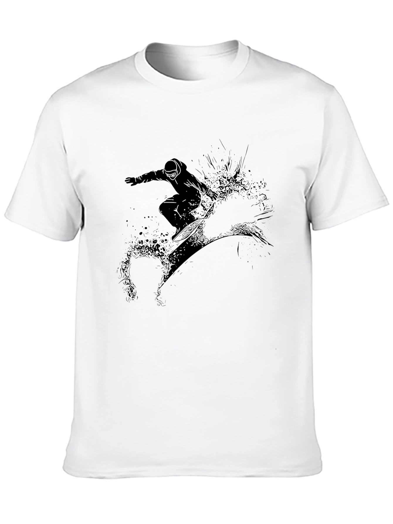 Black Snowboard Graphic Tee - Mens