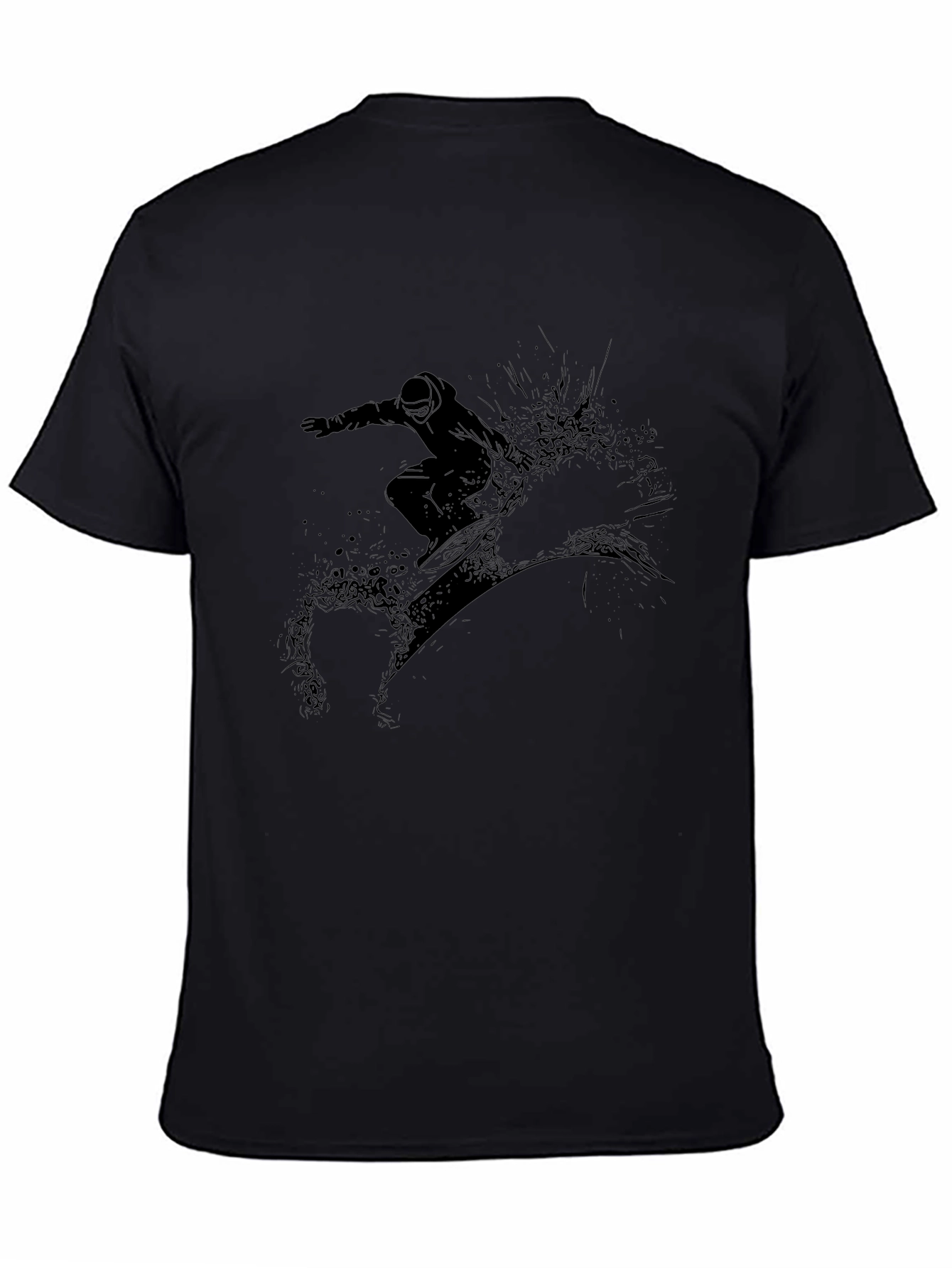 Black Snowboard Graphic Tee - Mens