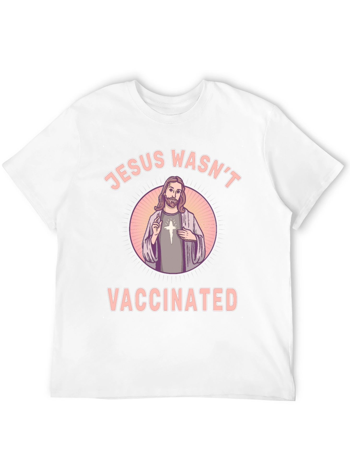 Jesus Wasnt Vaccinated Black T-Shirt