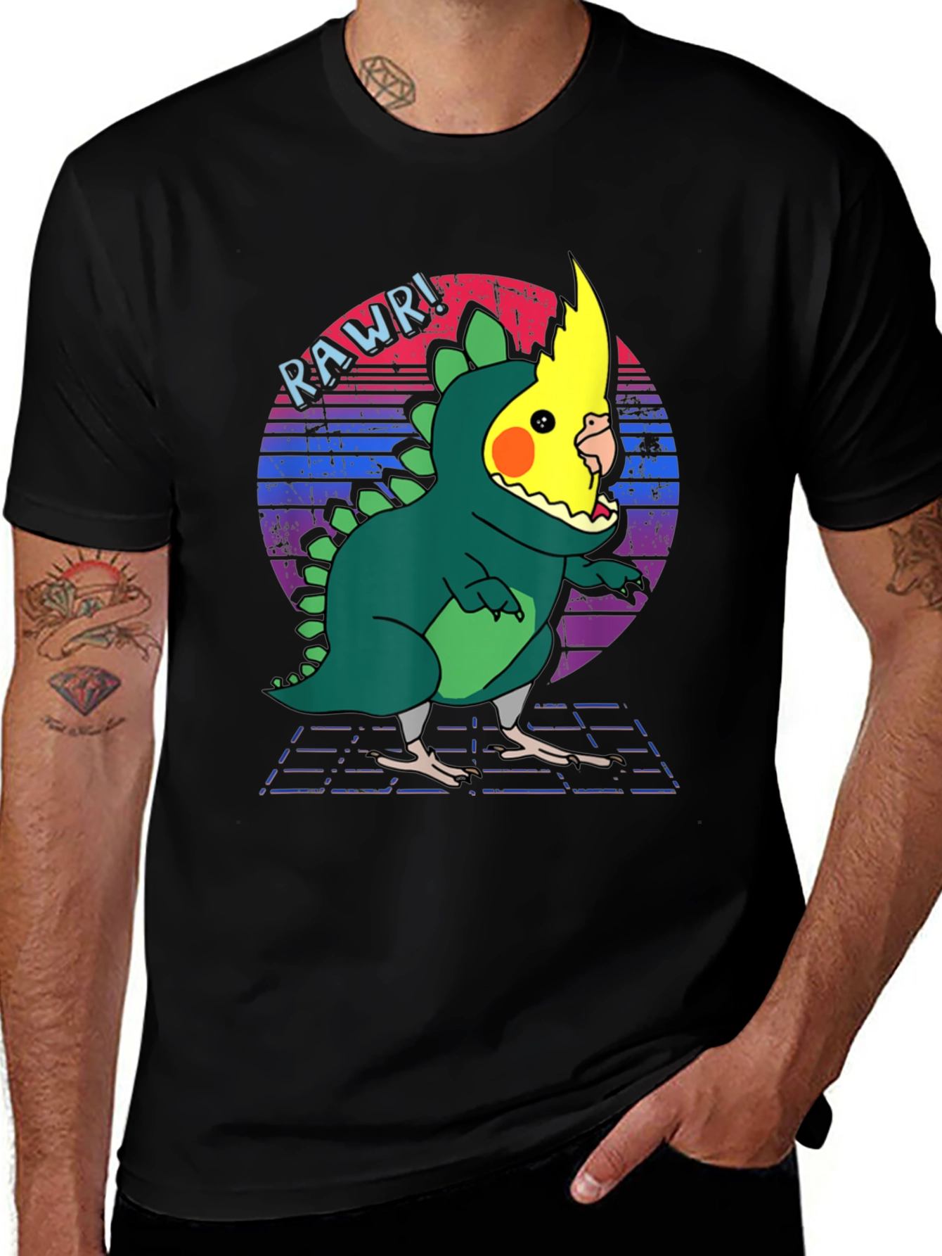 Funny Cockatiel Dinosaur T-Shirt