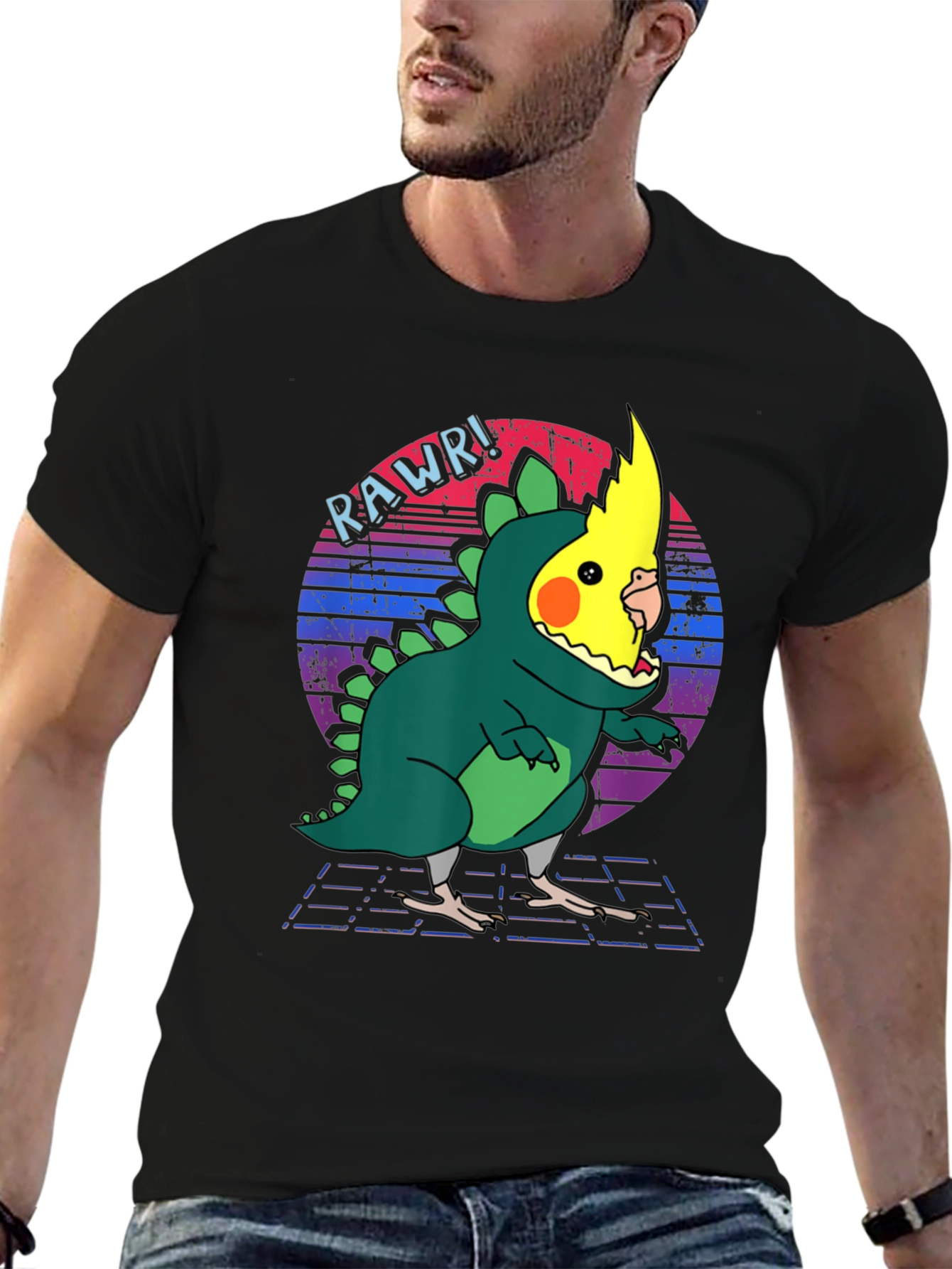 Funny Cockatiel Dinosaur T-Shirt