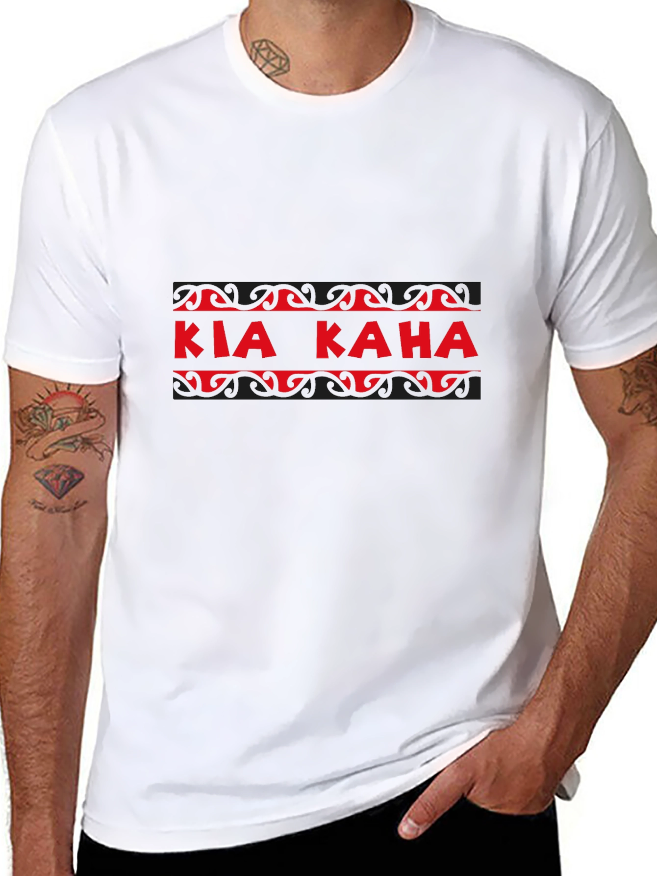 Kia Kaha Graphic Tee - Black