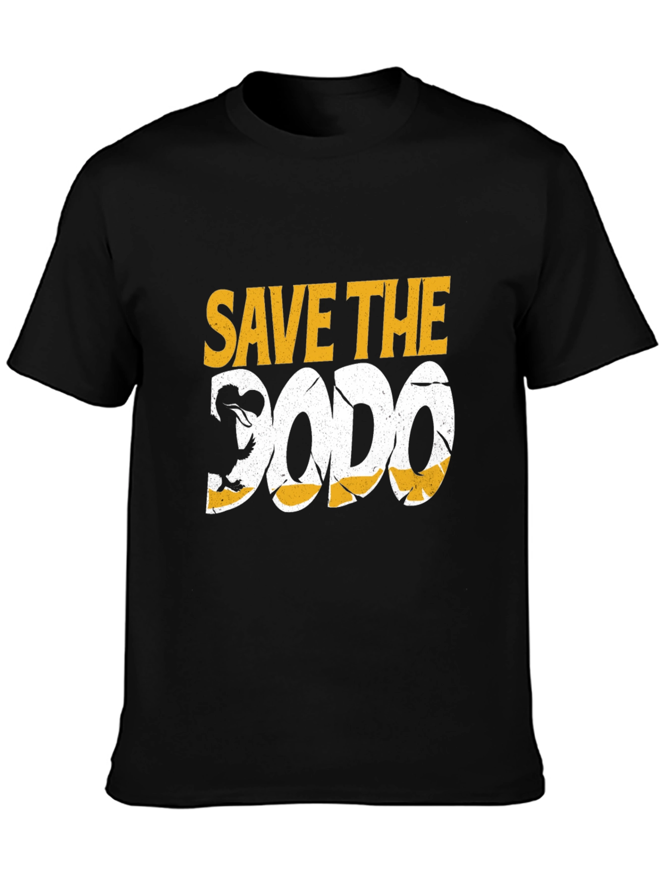 Save the Dodo Graphic Tee - Black Cotton T-Shirt