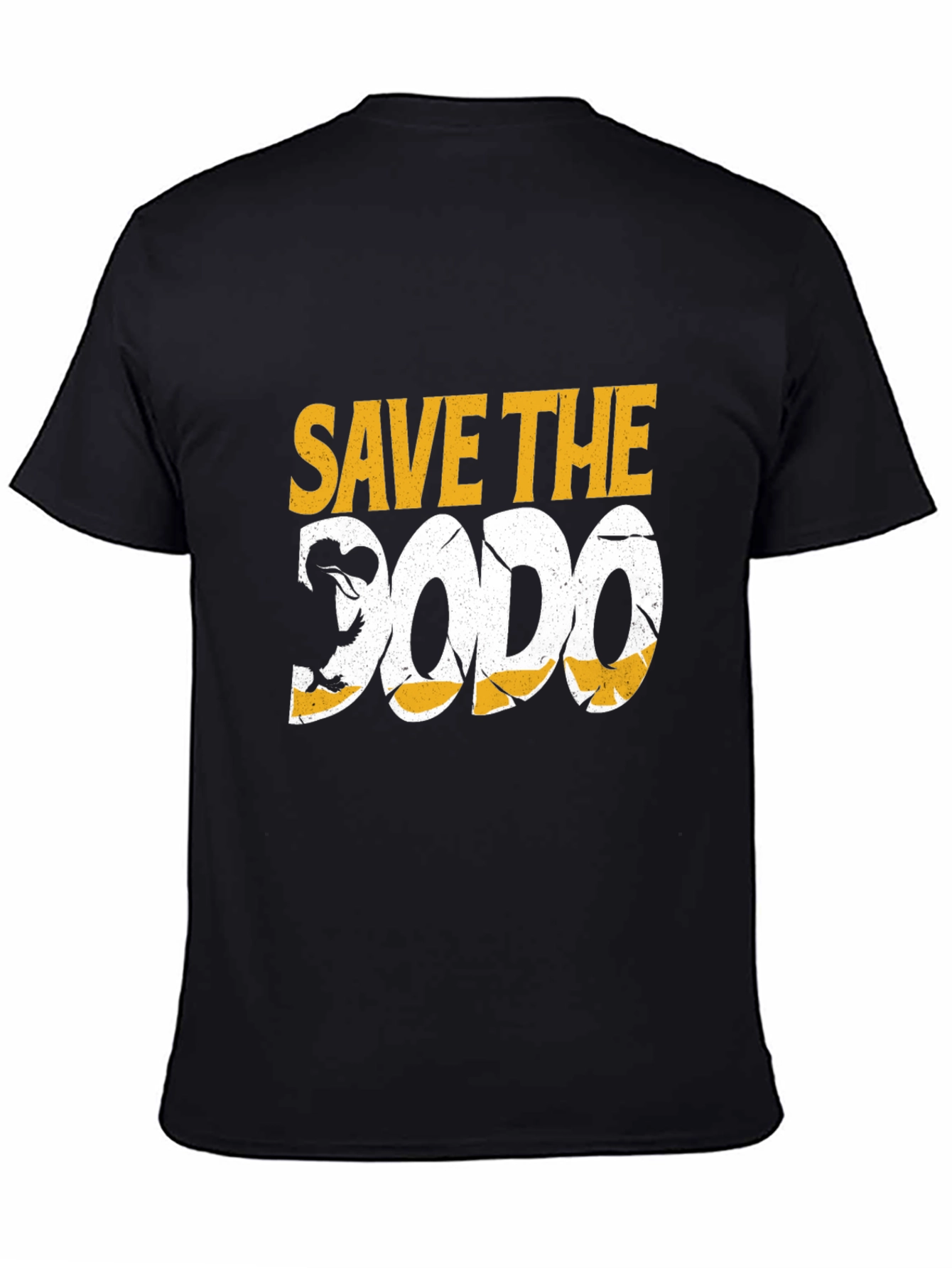 Save the Dodo Graphic Tee - Black Cotton T-Shirt