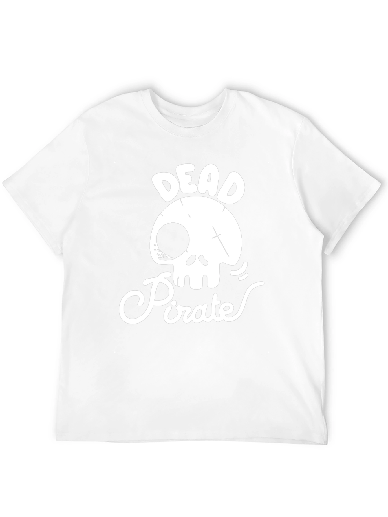 Dead Pirate Graphic T-Shirt Skull Tee Mens Black Cotton