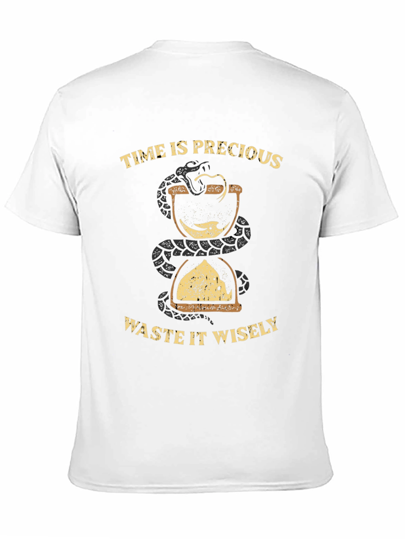 Time Is Precious Black Graphic Tee
