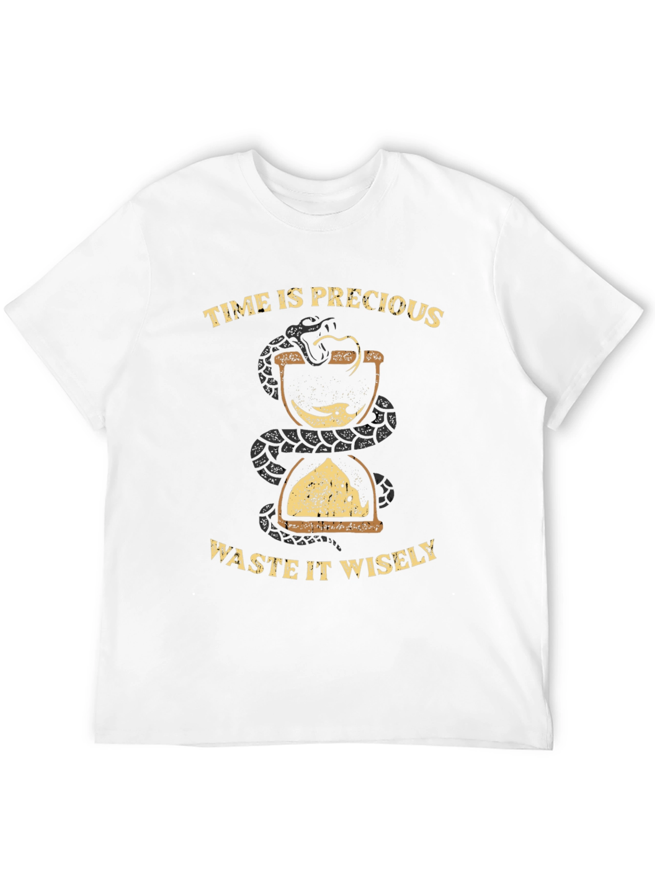 Time Is Precious Black Graphic Tee