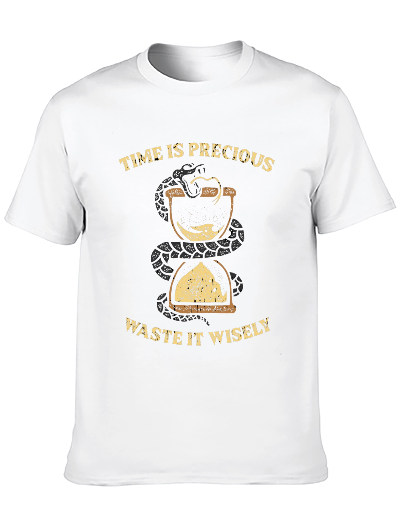 Time Is Precious Black Graphic Tee
