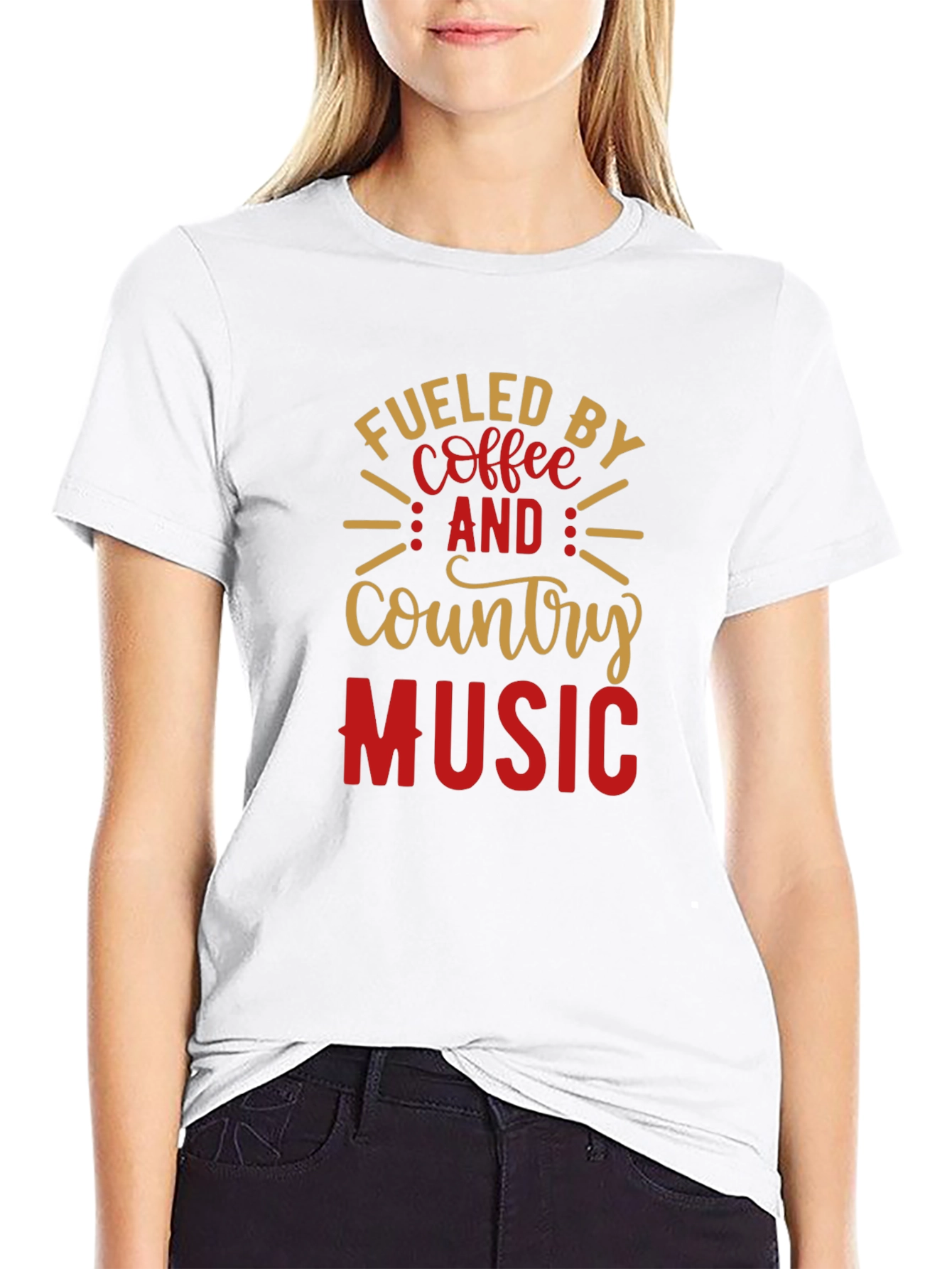 Fueled By Coffee & Country Music Graphic Tee
