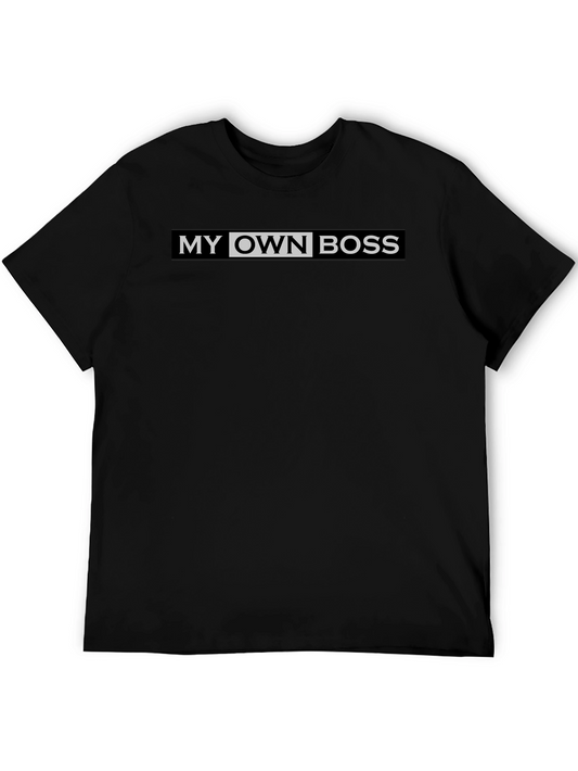 My Own Boss Graphic Tee - Black Cotton Casual T-Shirt