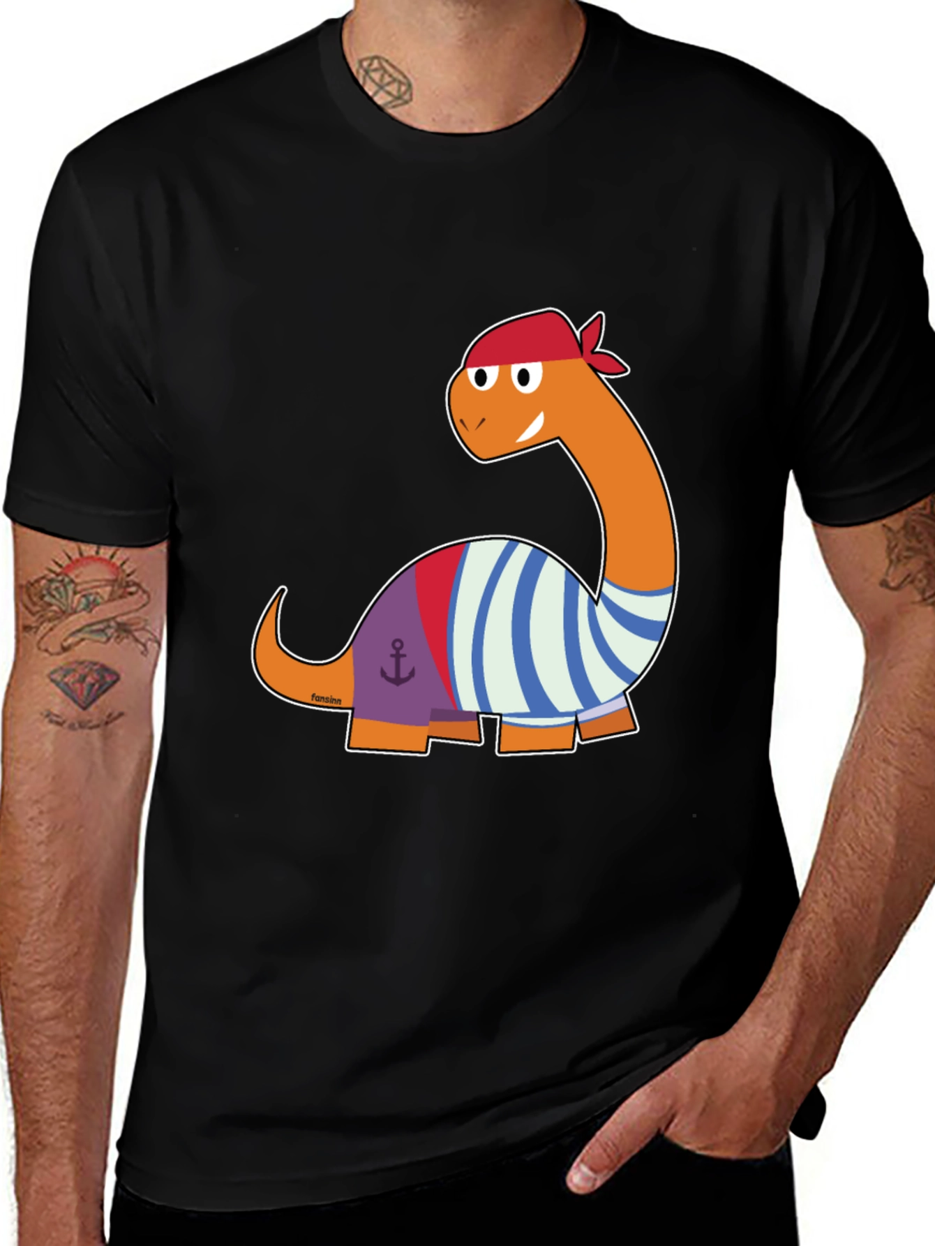Pirate Dino T-Shirt - Black