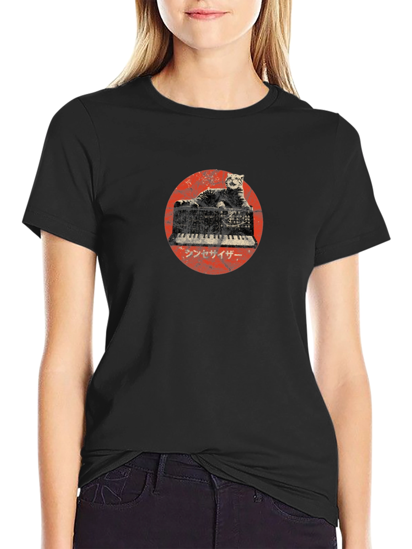 Cat Synthesizer Graphic T-Shirt